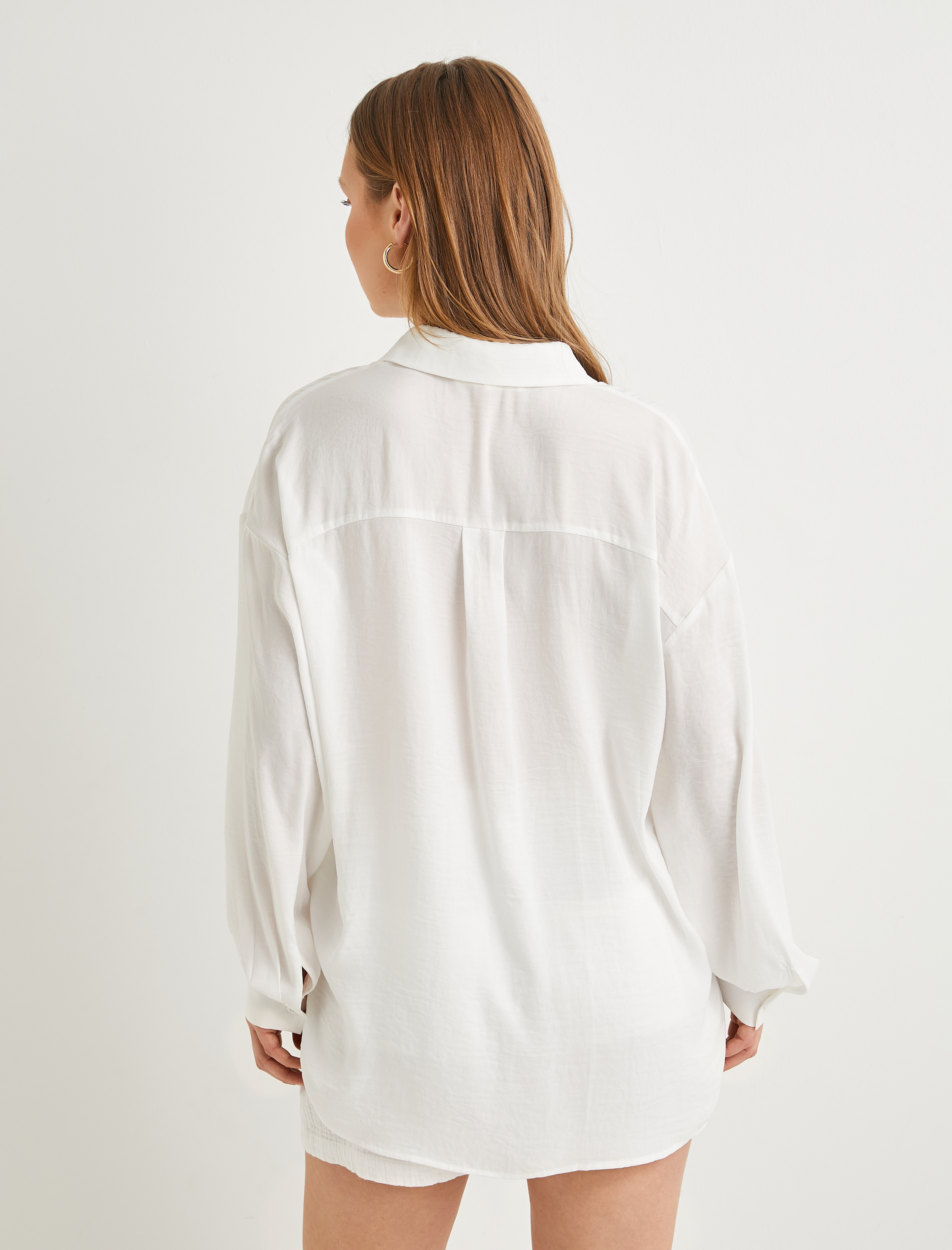   Uzun Kollu Gömlek Dokulu Düğmeli Regular Fit