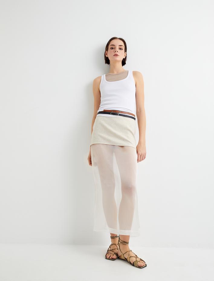  Halter Yaka Atlet Fitilli Slim Fit