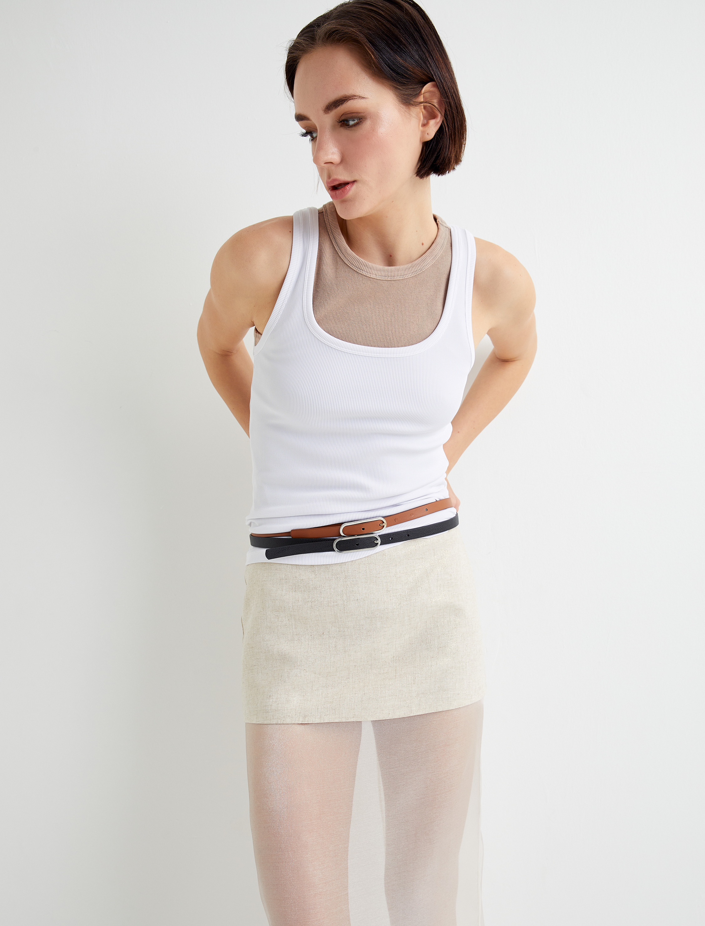   Halter Yaka Atlet Fitilli Slim Fit