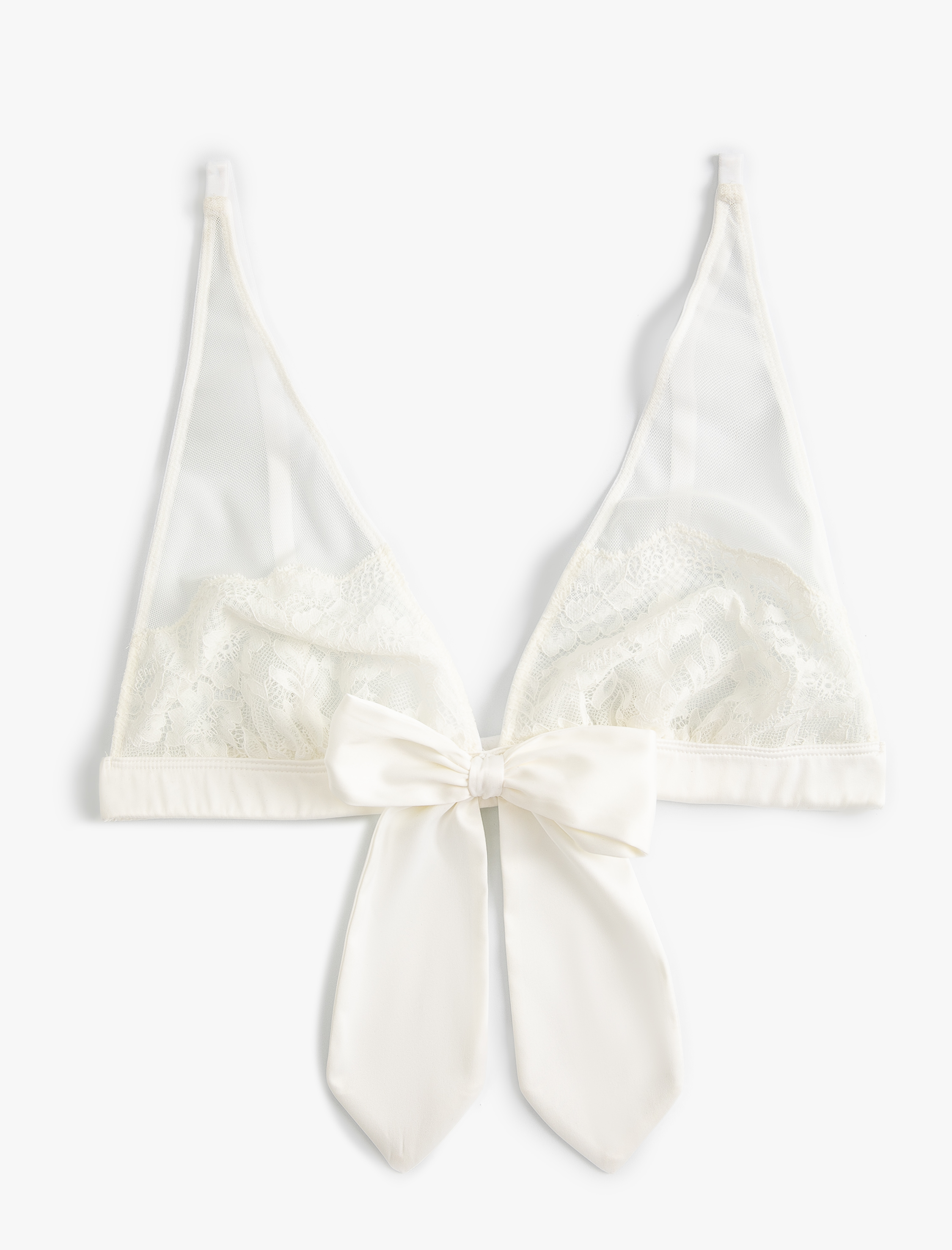   Bridal Sütyen Balensiz Dolgusuz Kapsız Fiyonk Detaylı