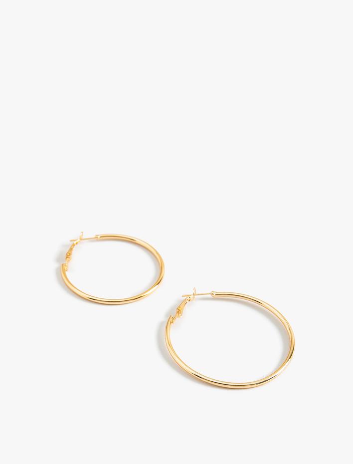 Kadın Halka Küpe Seti 2'li Çelik Karışımlı