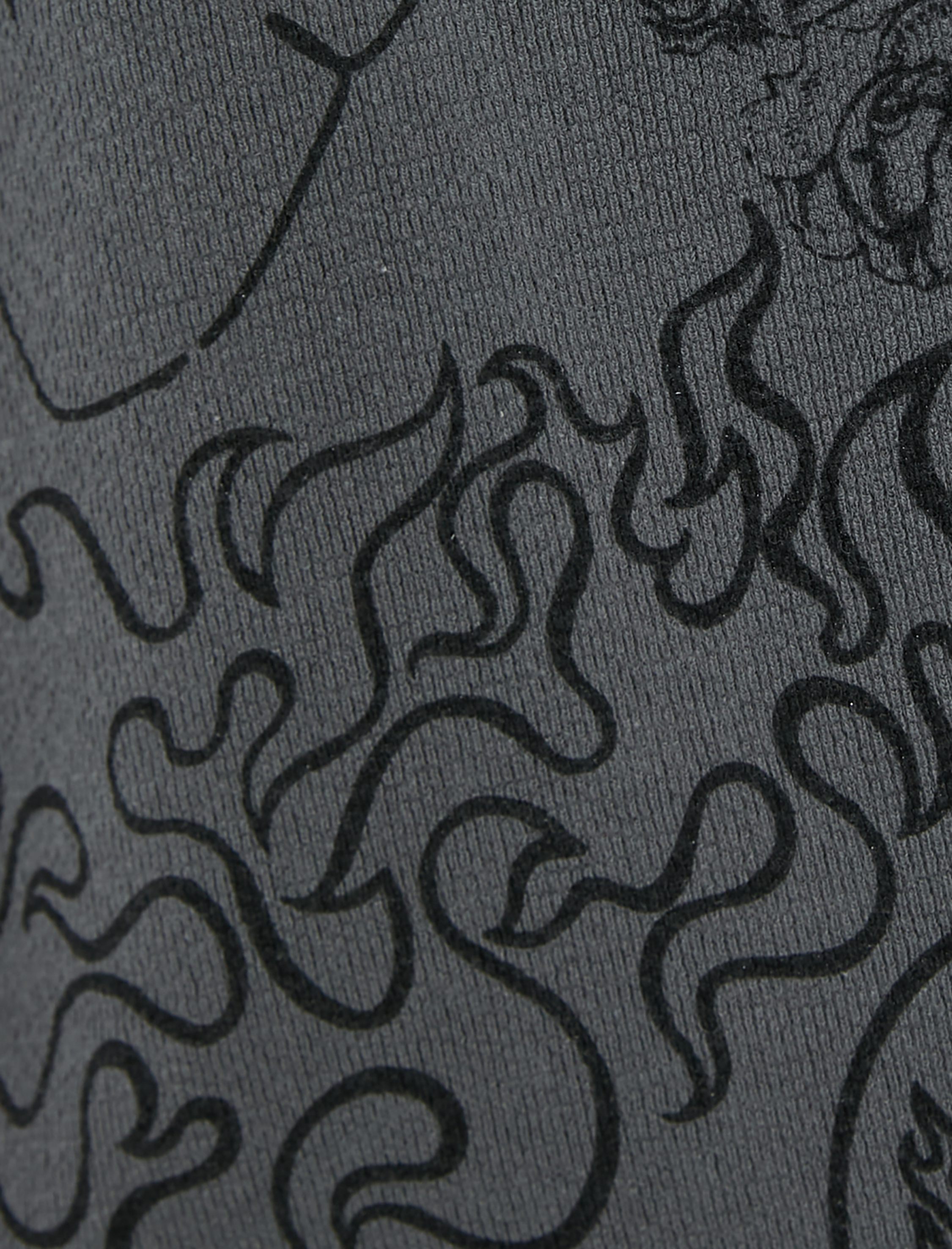   Oversize Tişört Kuru Kafa Baskılı Bisiklet Yaka