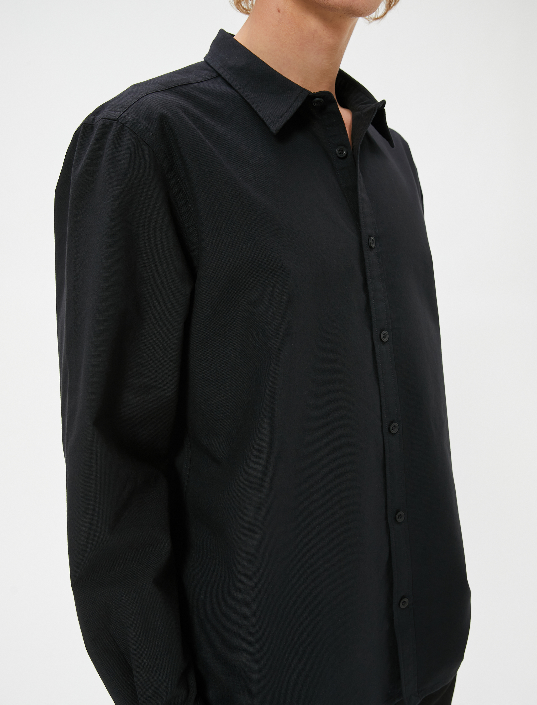   Basic Gömlek Klasik Yaka Düğmeli Uzun Kollu Pamuklu Regular Fit