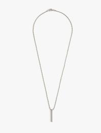 Zincir Kolye Geometrik Charm Uçlu