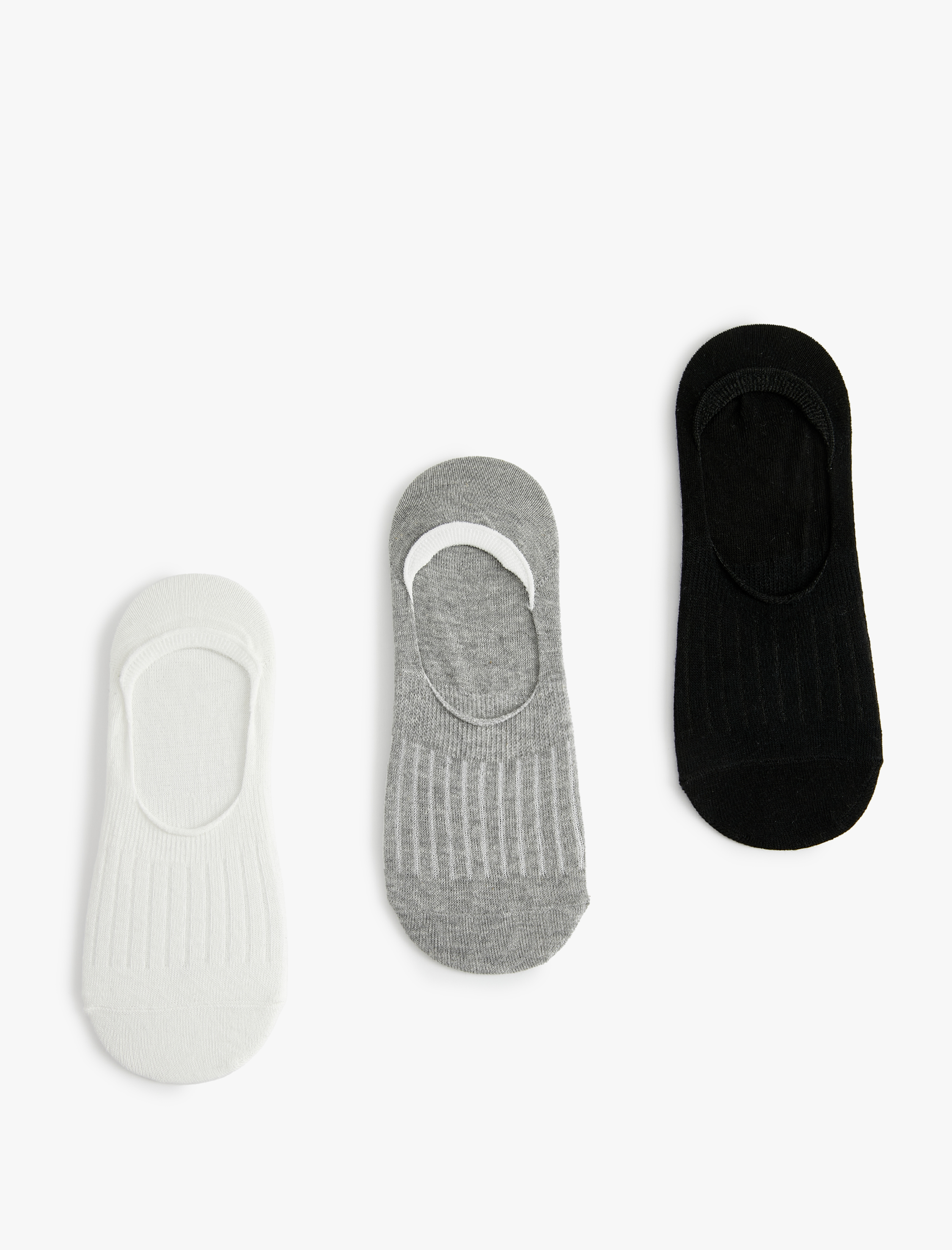  Kadın 3'lü Babet Çorap Seti Dokulu Çok Renkli