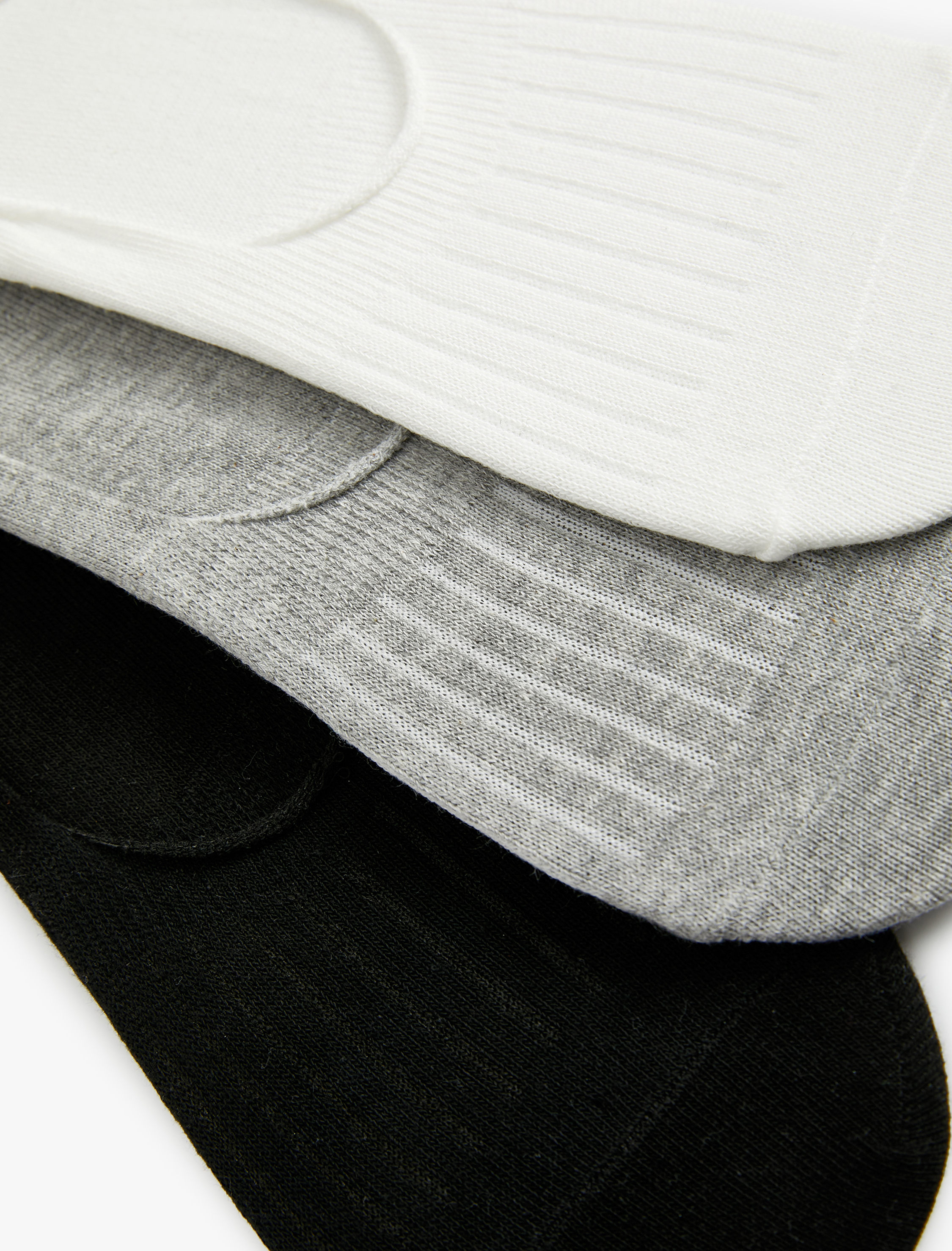  Kadın 3'lü Babet Çorap Seti Dokulu Çok Renkli