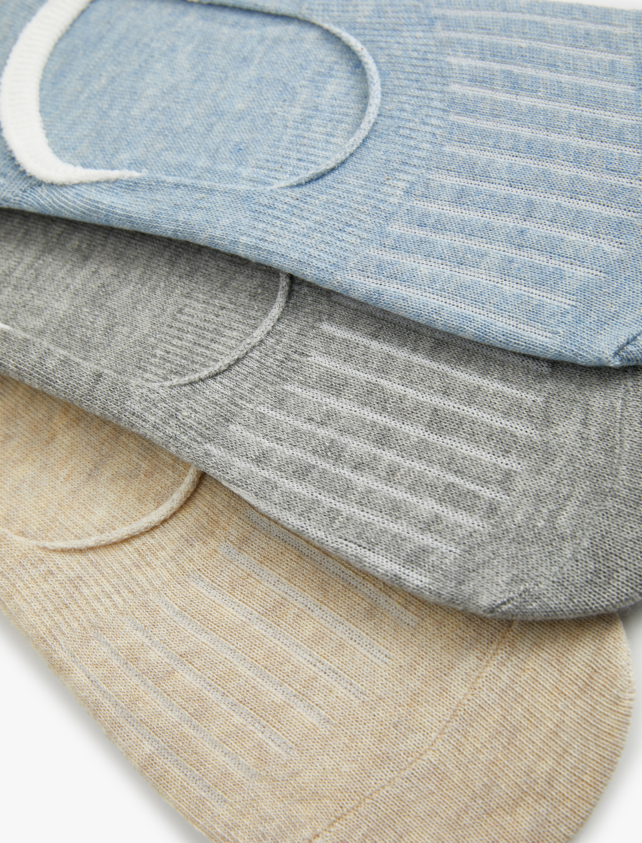  Kadın 3'lü Babet Çorap Seti Dokulu Çok Renkli