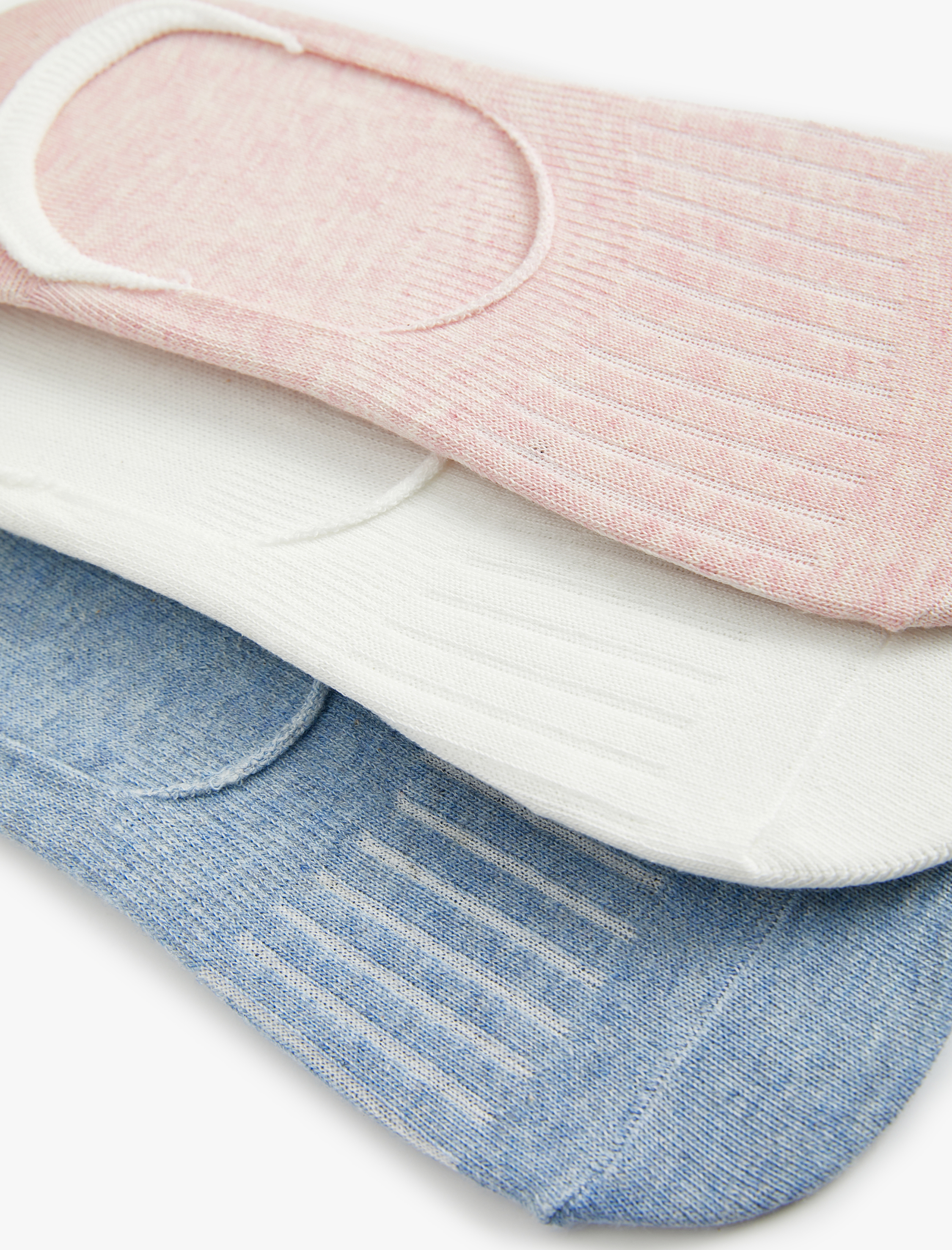  Kadın 3'lü Babet Çorap Seti Dokulu Çok Renkli