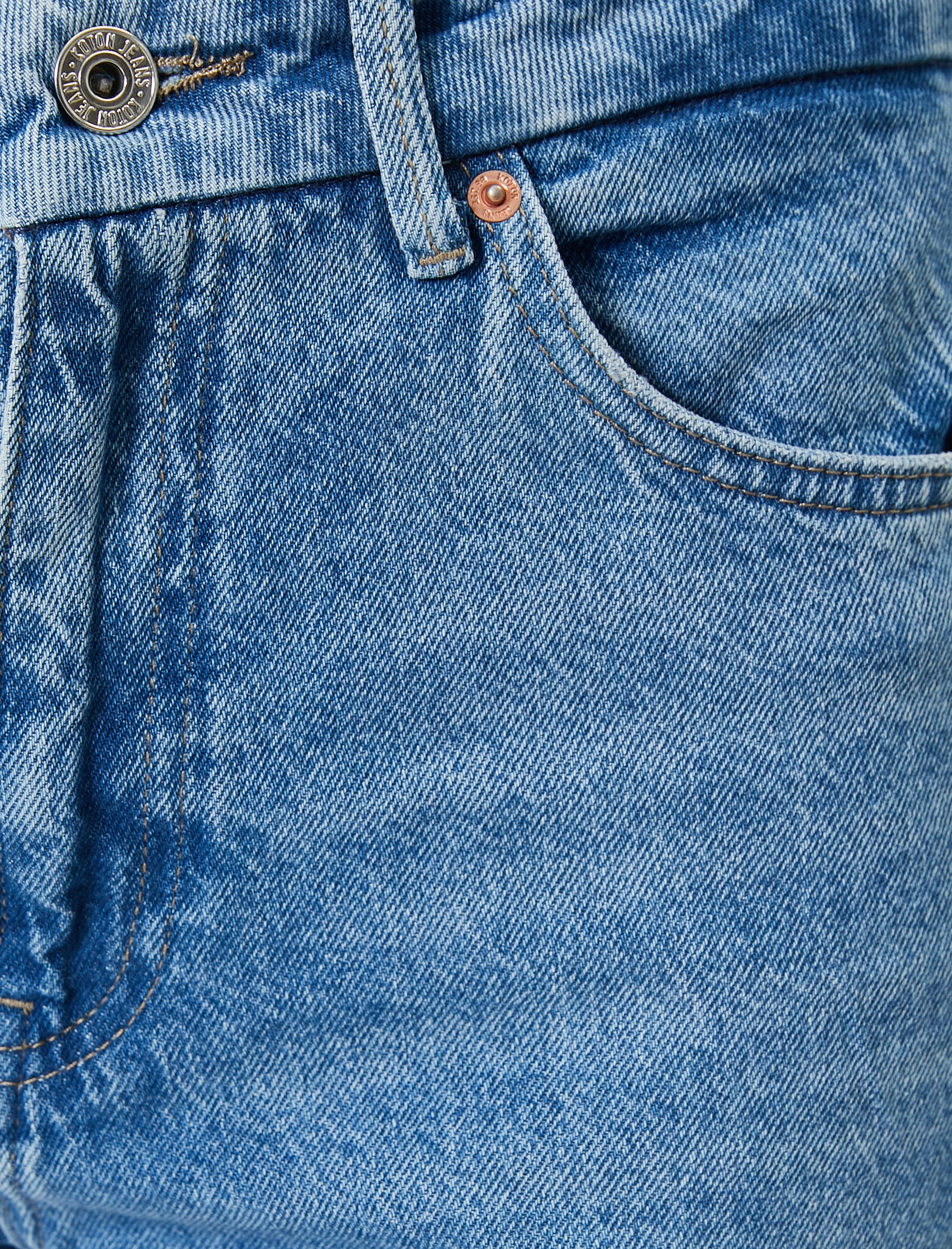   Düz Paça Kot Pantolon Cepli - Nora Longer Straight Jeans