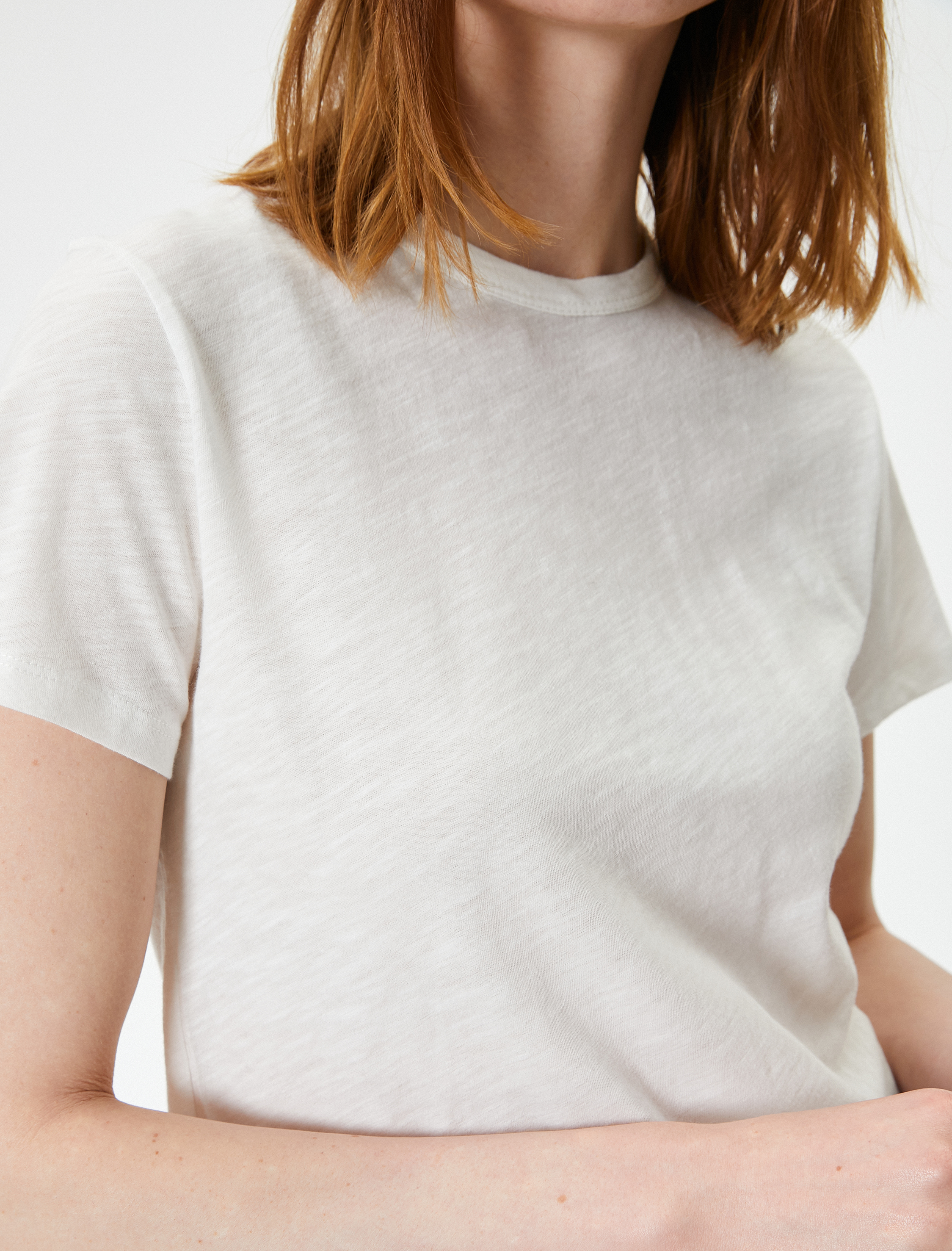   Basic Tişört Bisiklet Yaka Kısa Kollu