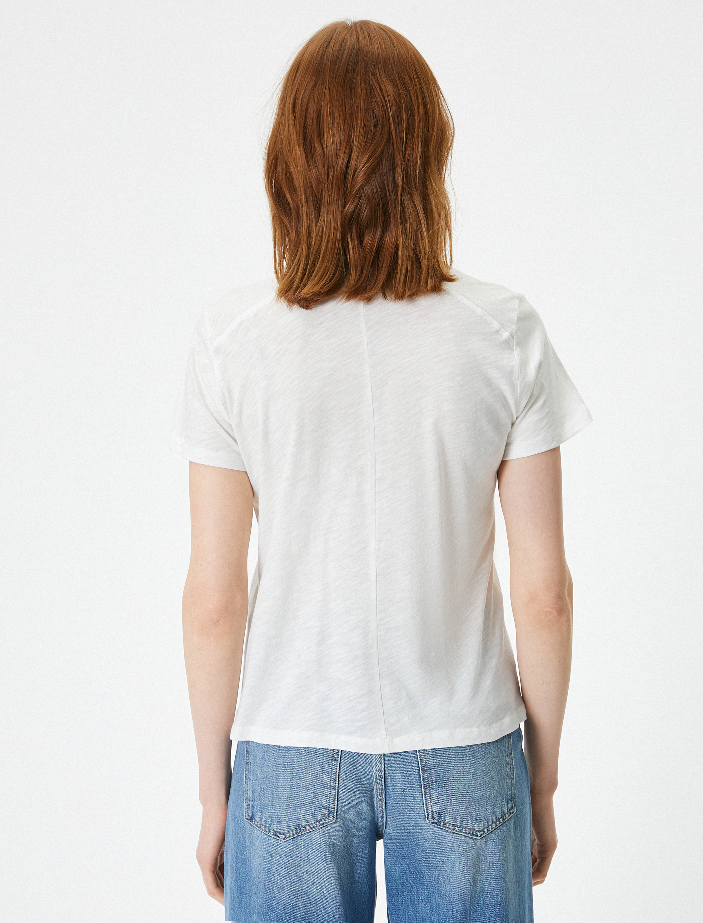   Basic Tişört Bisiklet Yaka Kısa Kollu