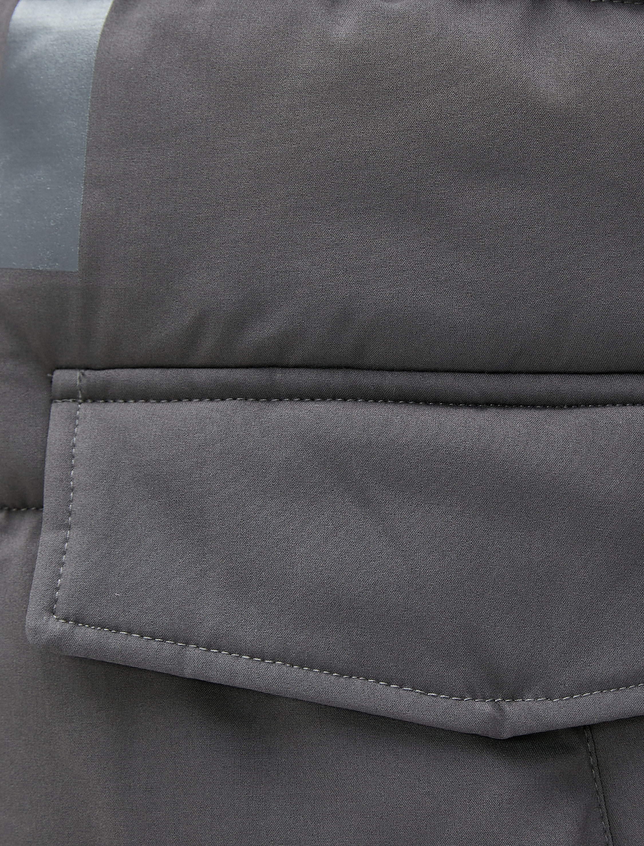   Uzun Mont Anorak Kapşonlu Cepli Şerit Baskılı