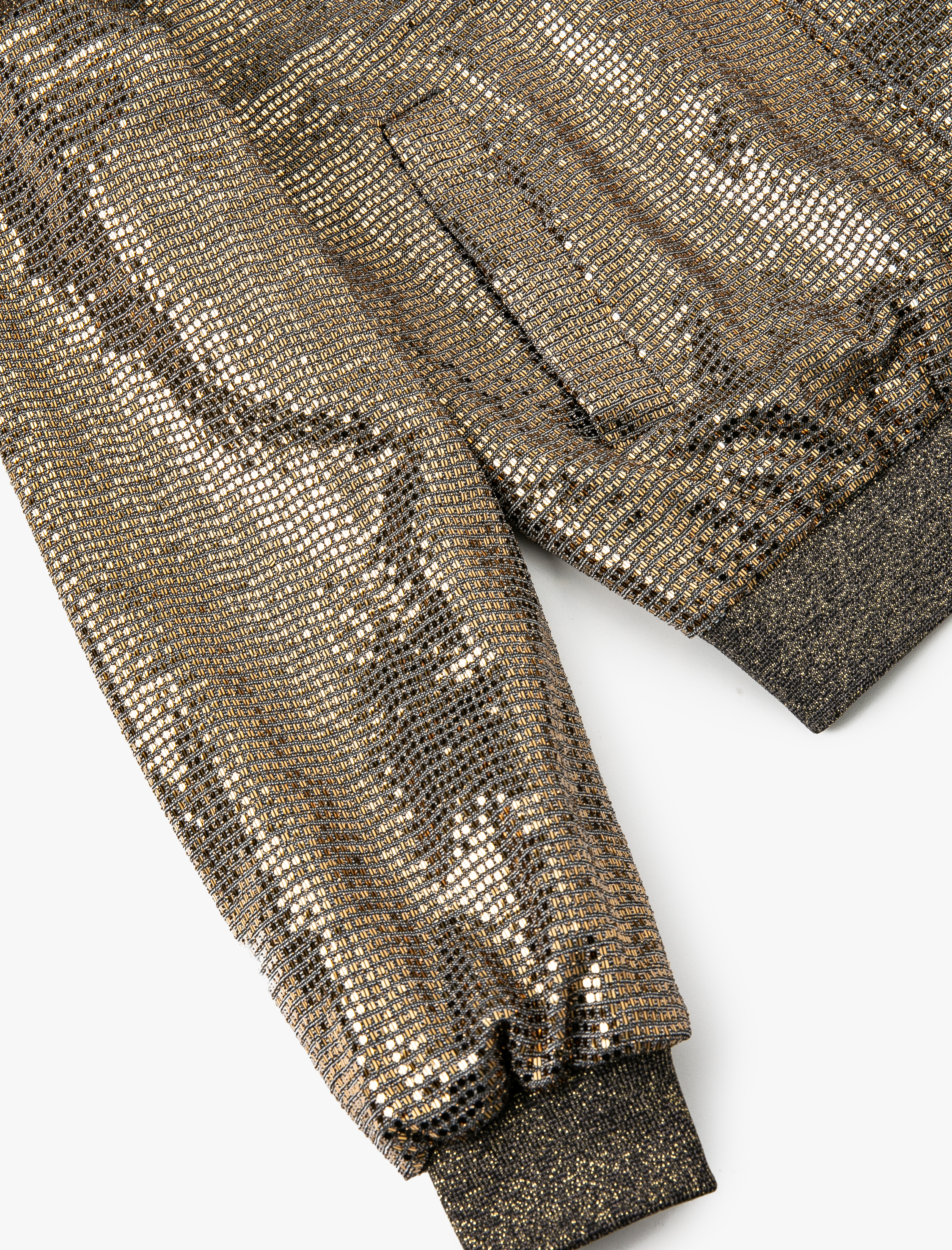   Payetli Bomber Ceket Metalik Parlak