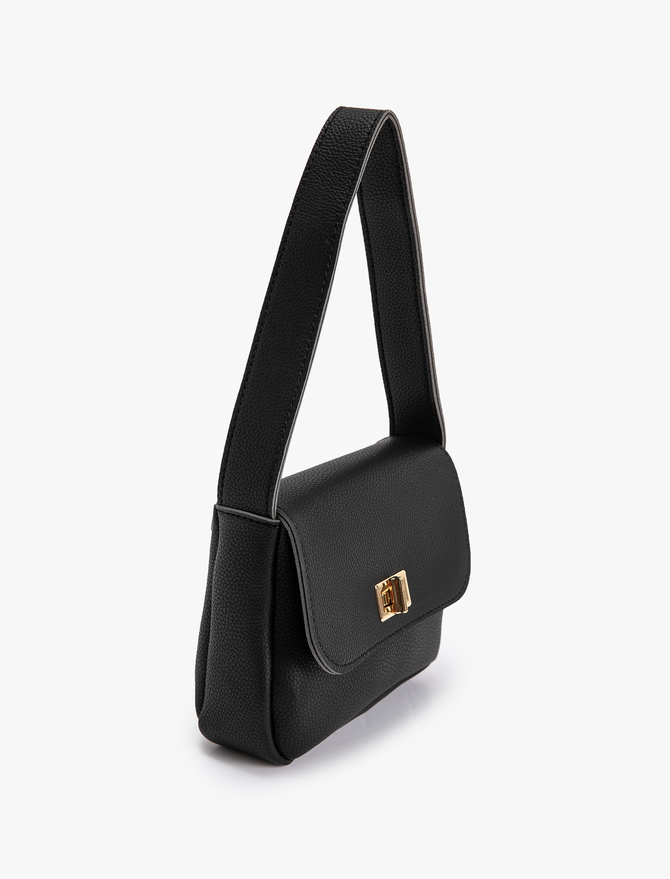  Kadın Suni Deri Baget Çanta Kapaklı