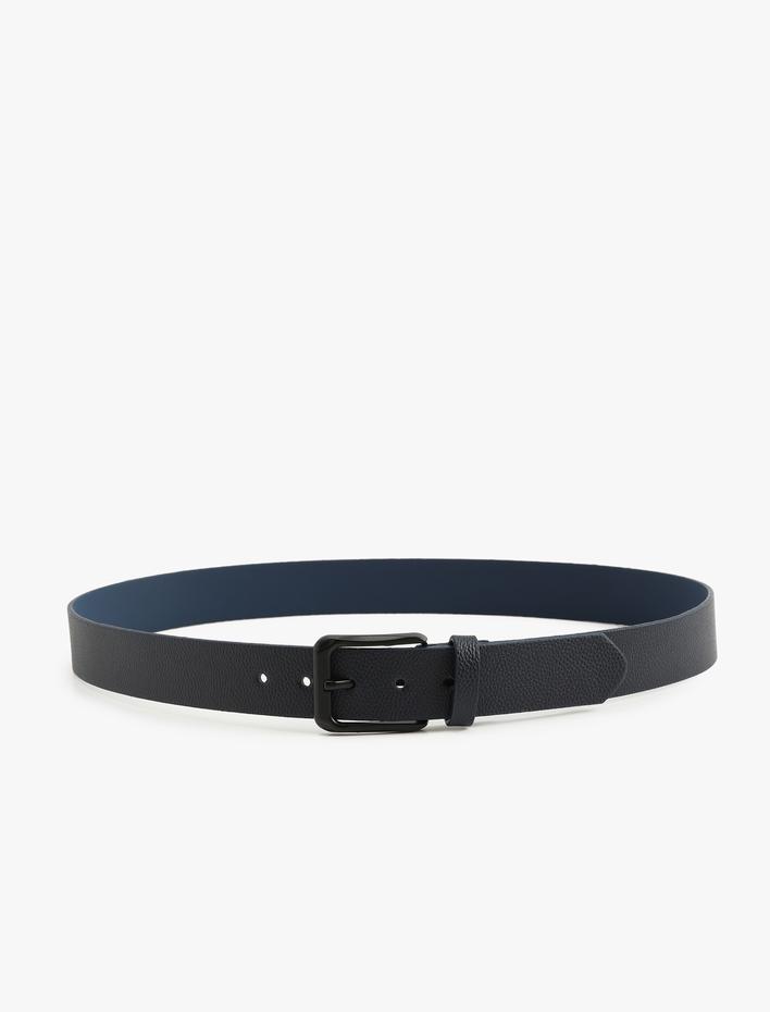 Erkek Kemer Deri Görünümlü Toka Detaylı