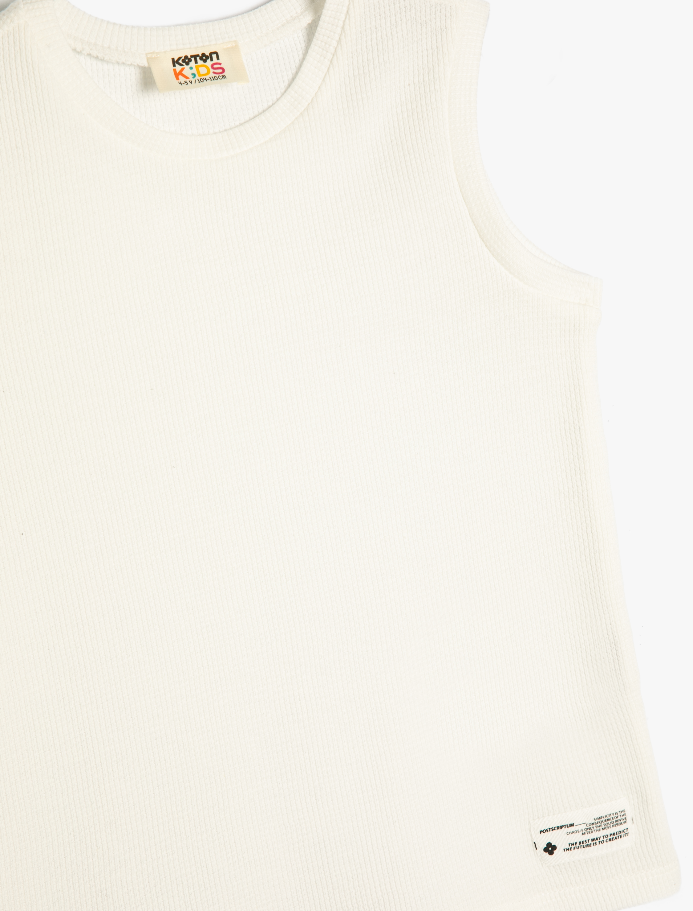  Erkek Çocuk Basic Atlet Kolsuz Ribanalı Pamuklu