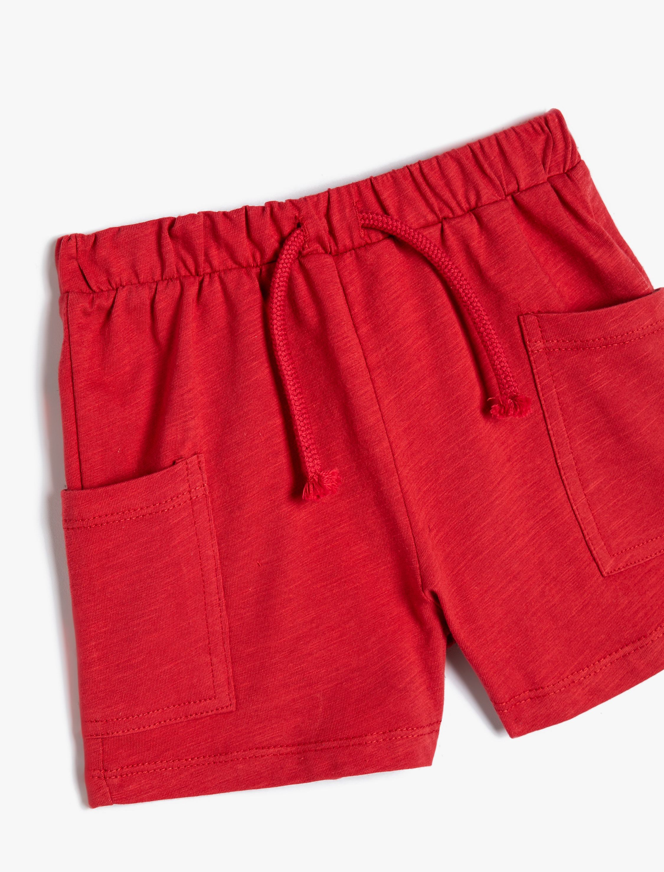 Erkek Bebek Basic Şort Beli Lastikli Bağlama İpli Cep Detaylı Pamuklu