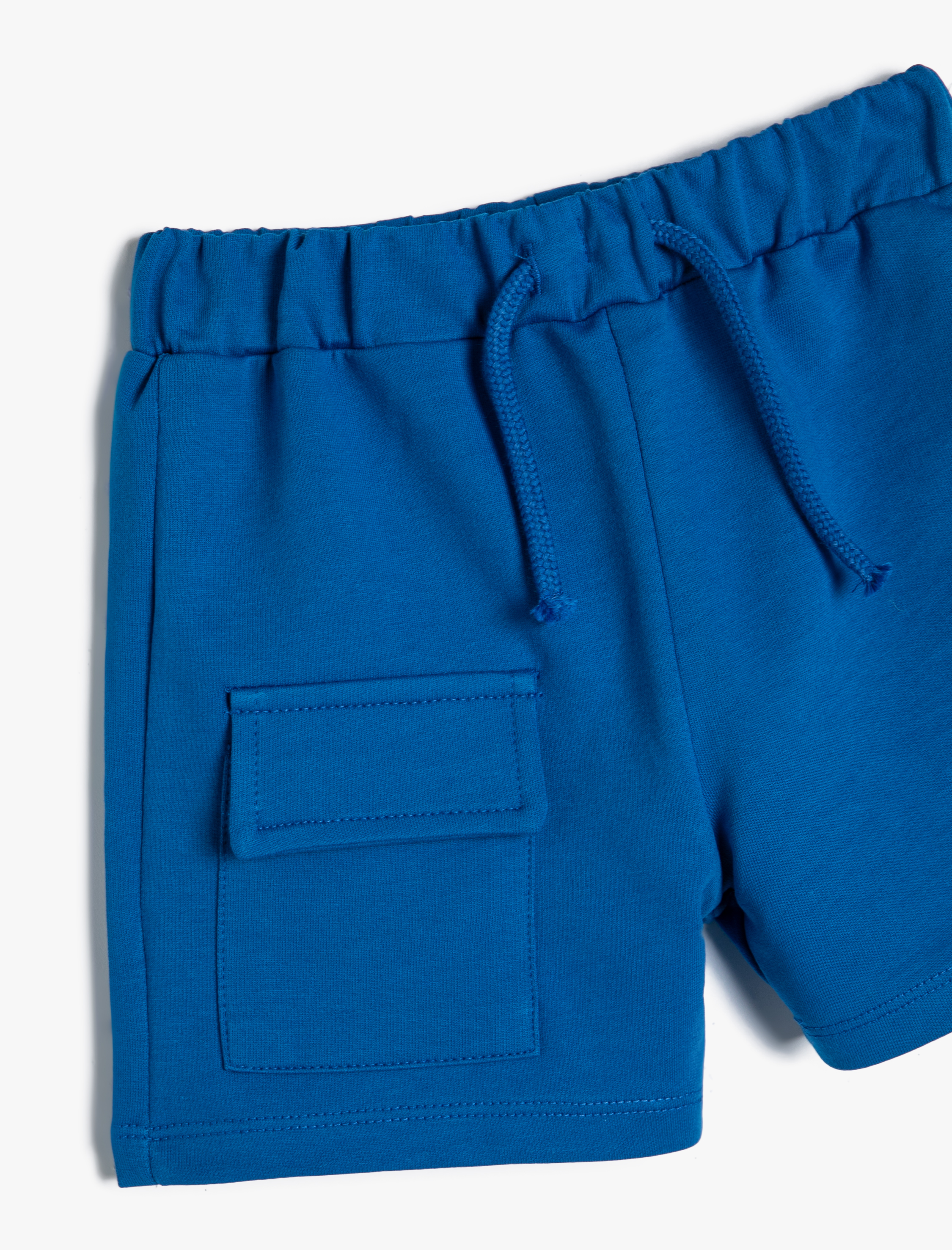  Erkek Bebek Şort Beli Bağlamalı Kapaklı Cep Detaylı Pamuklu