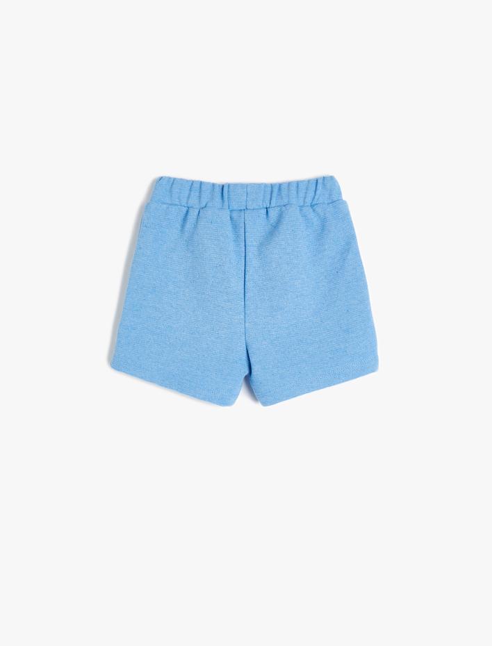 Erkek Bebek Basic Şort Beli Bağlamalı Cep Detaylı