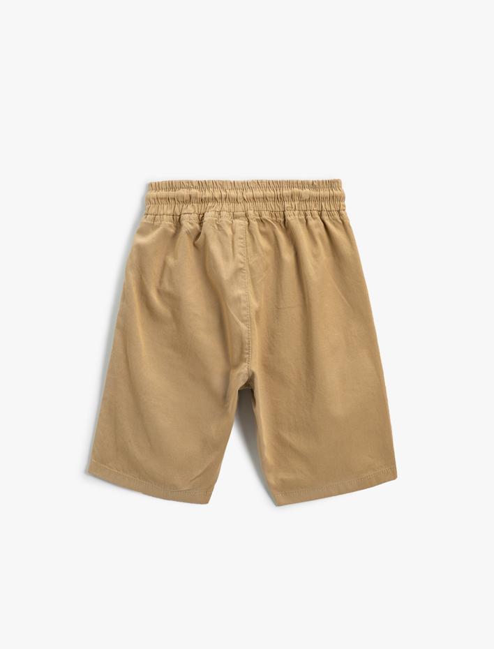 Erkek Çocuk Basic Şort Beli Bağlamalı Cepli Pamuklu