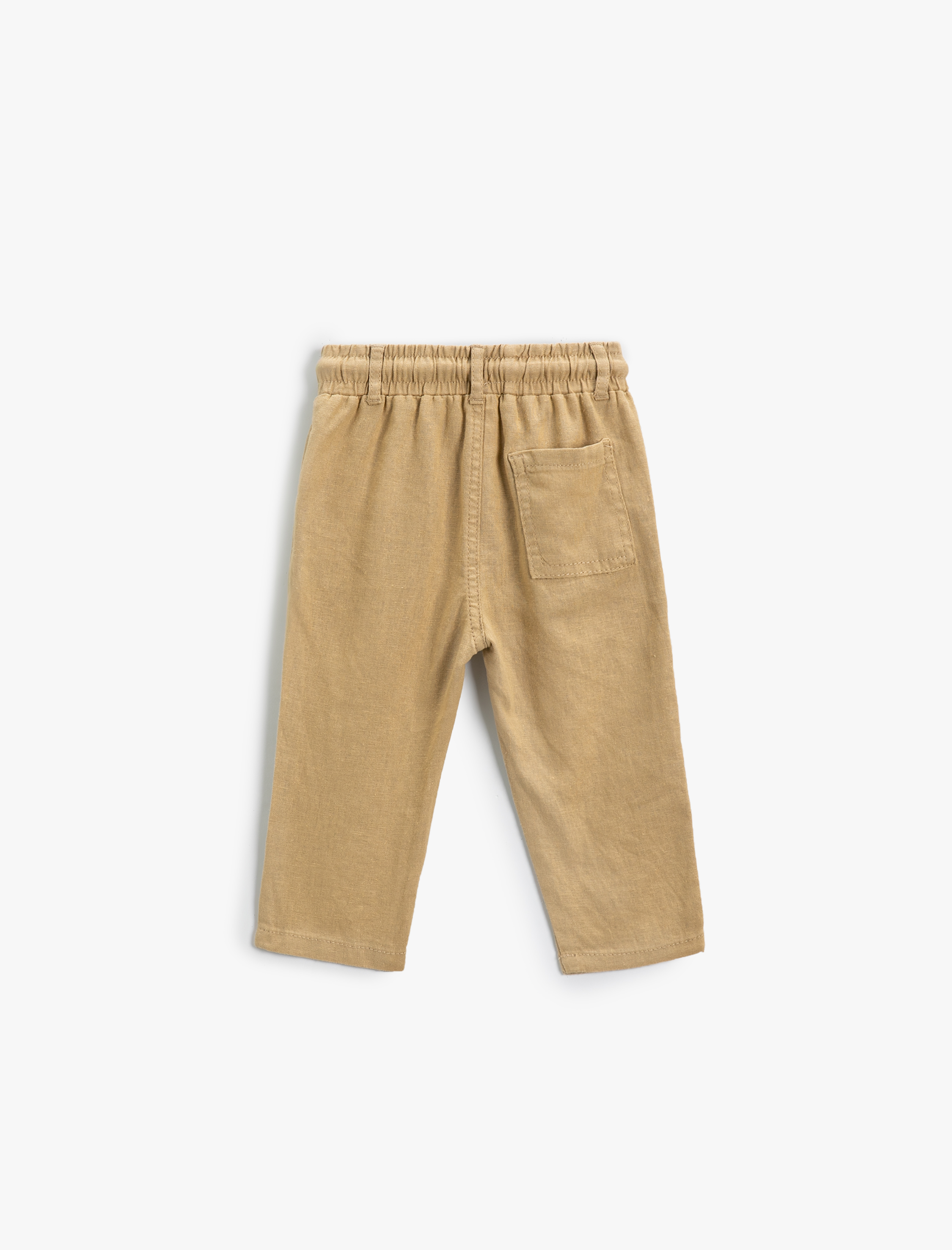  Erkek Bebek Keten Pantolon Beli Bağlamalı Cep Detaylı
