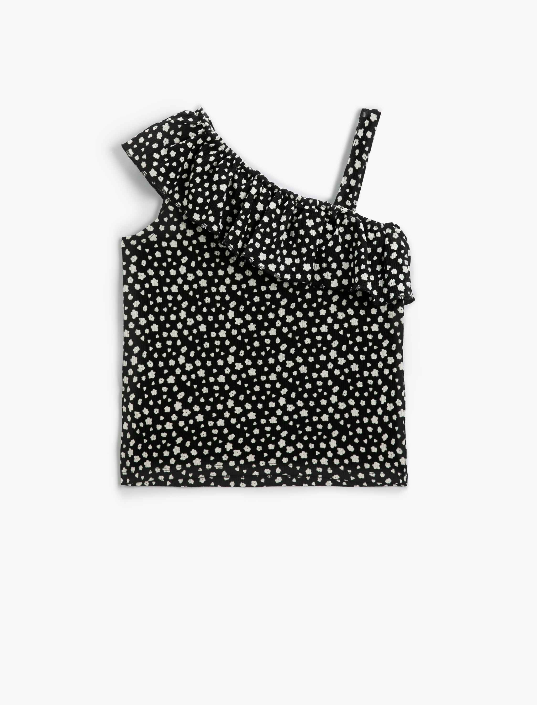  Kız Çocuk Bluz Tek Omuz Fırfırlı