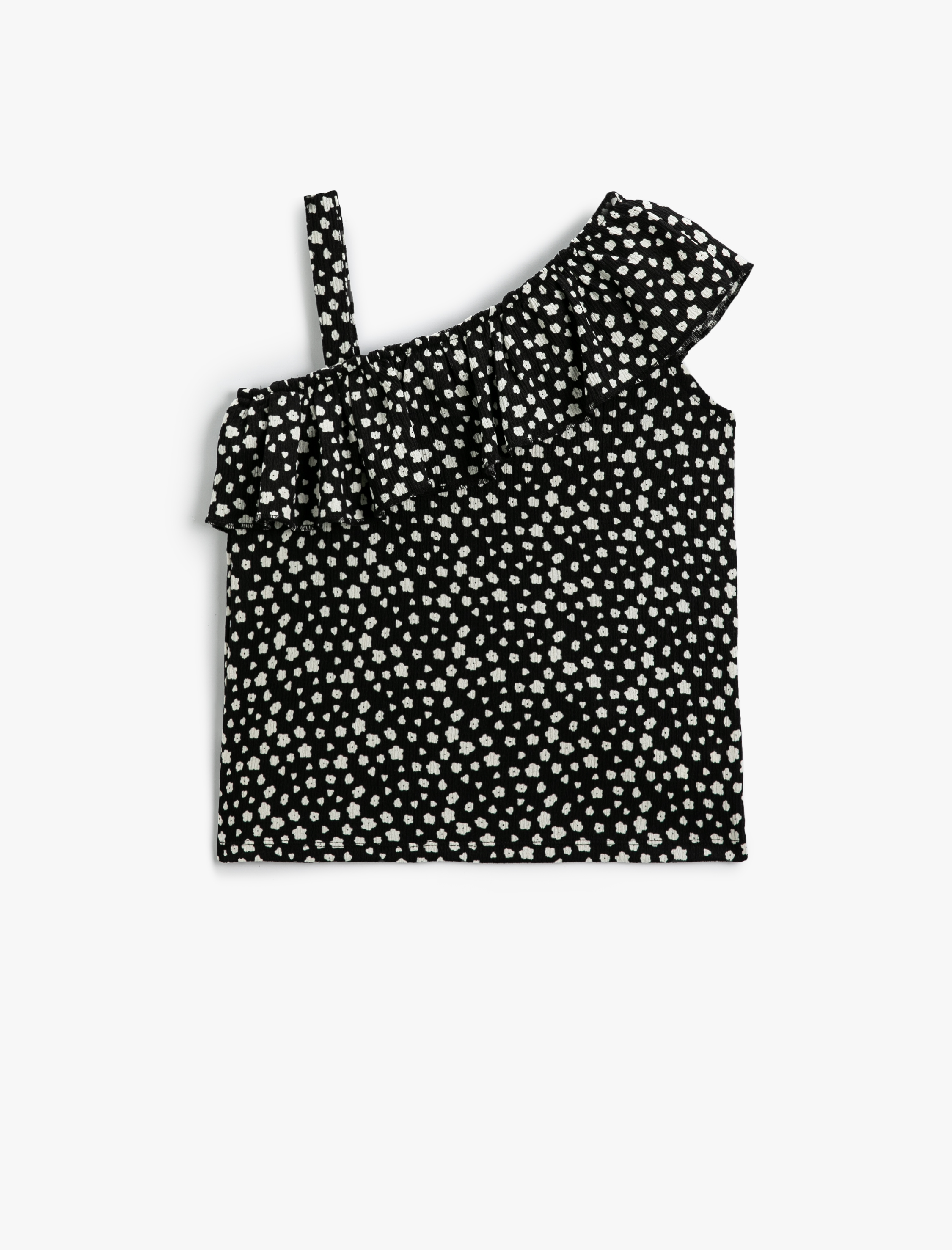  Kız Çocuk Bluz Tek Omuz Fırfırlı