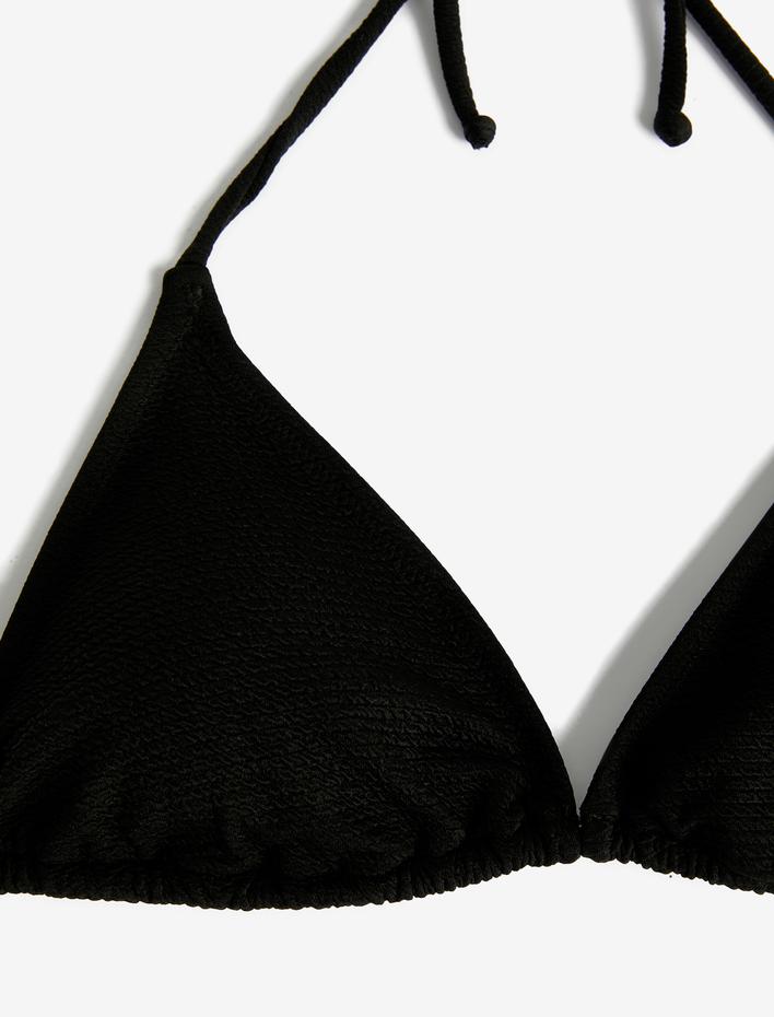 Üçgen Bikini Üstü Dokulu Kaplı