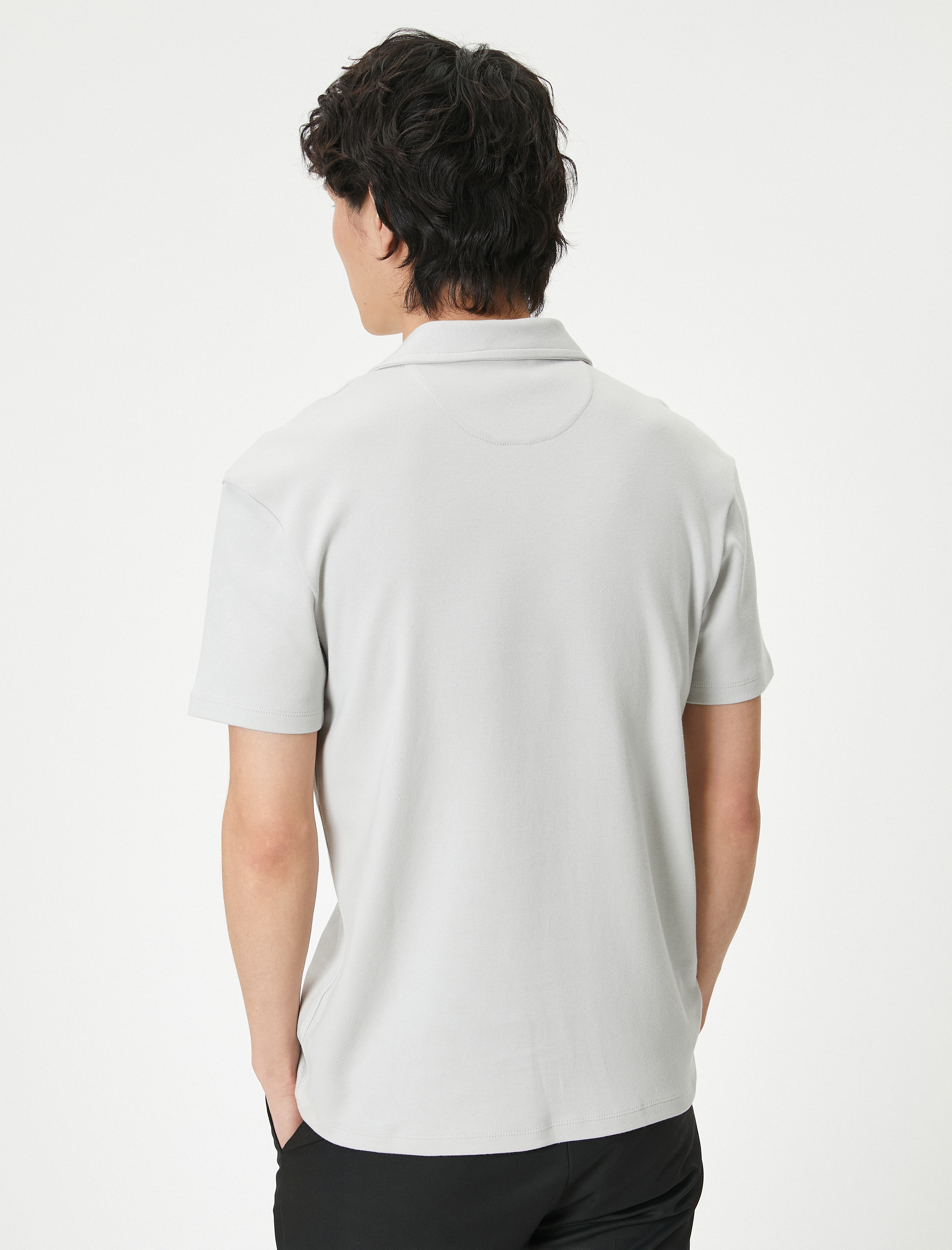   Polo Yaka Tişört Slim Fit Kısa Kollu