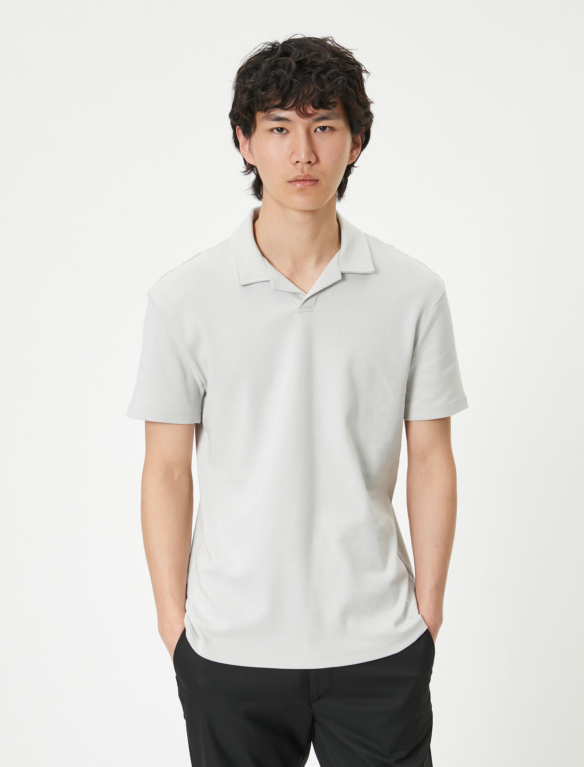   Polo Yaka Tişört Slim Fit Kısa Kollu