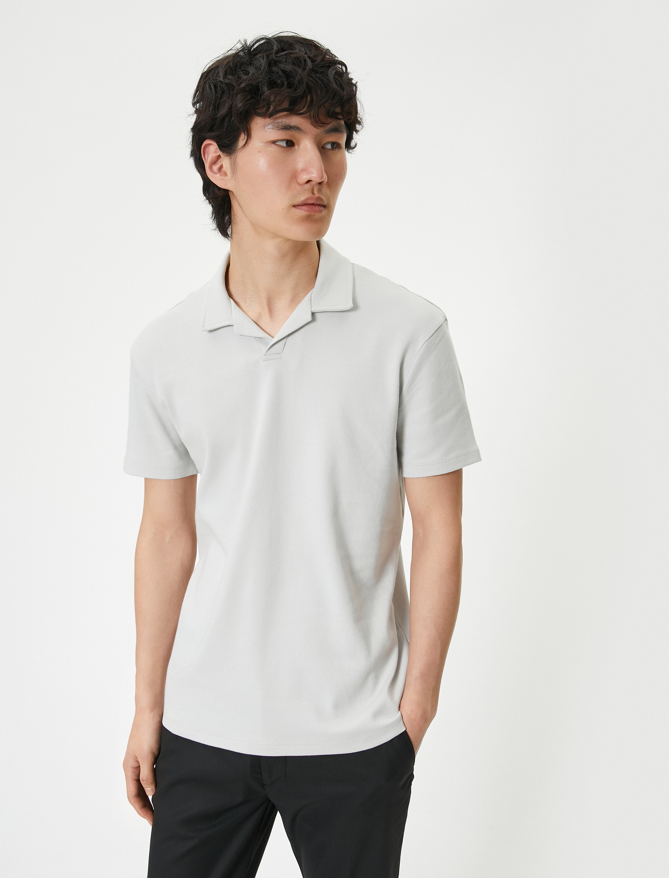   Polo Yaka Tişört Slim Fit Kısa Kollu