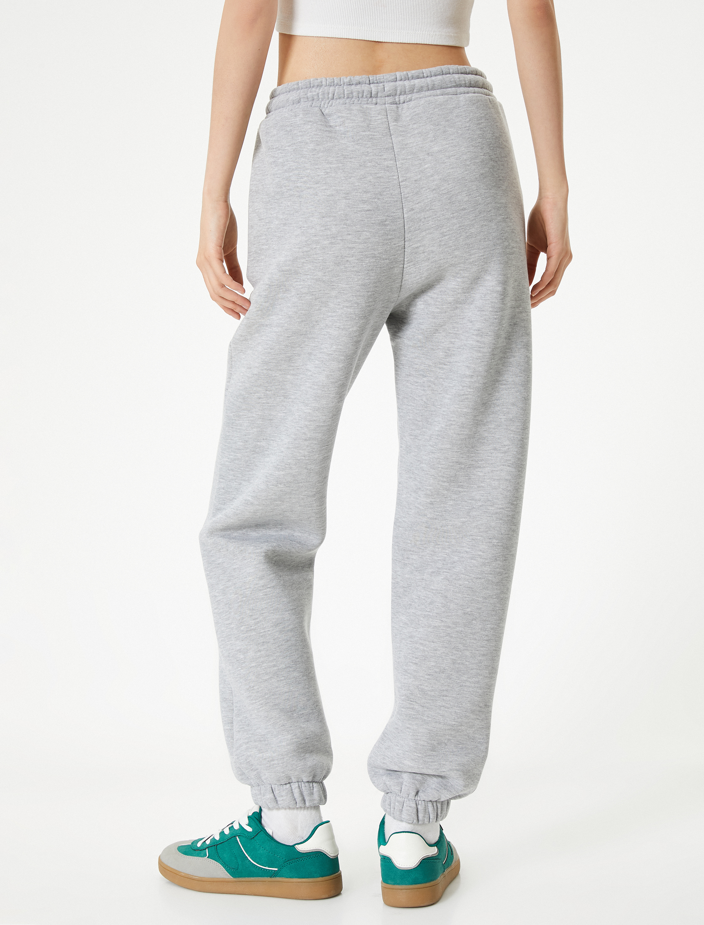   Şardonlu Jogger Eşofman Altı Beli Bağlamalı Cepli