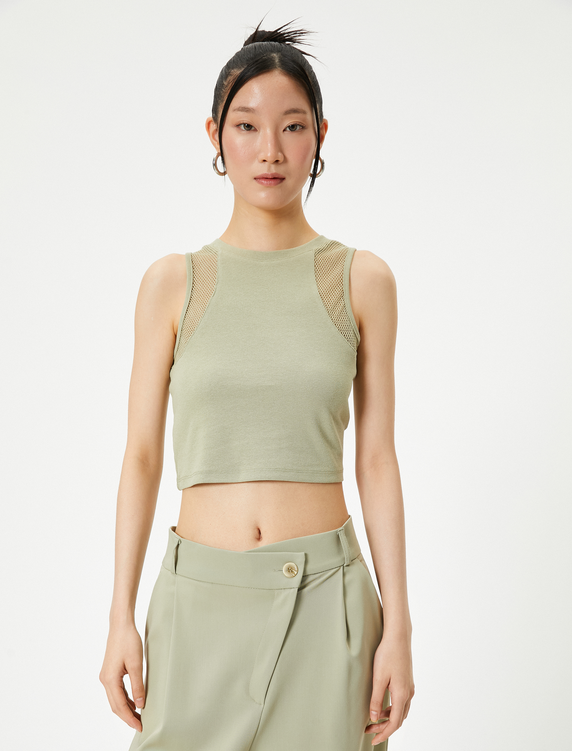   Mesh Detail Tank Top