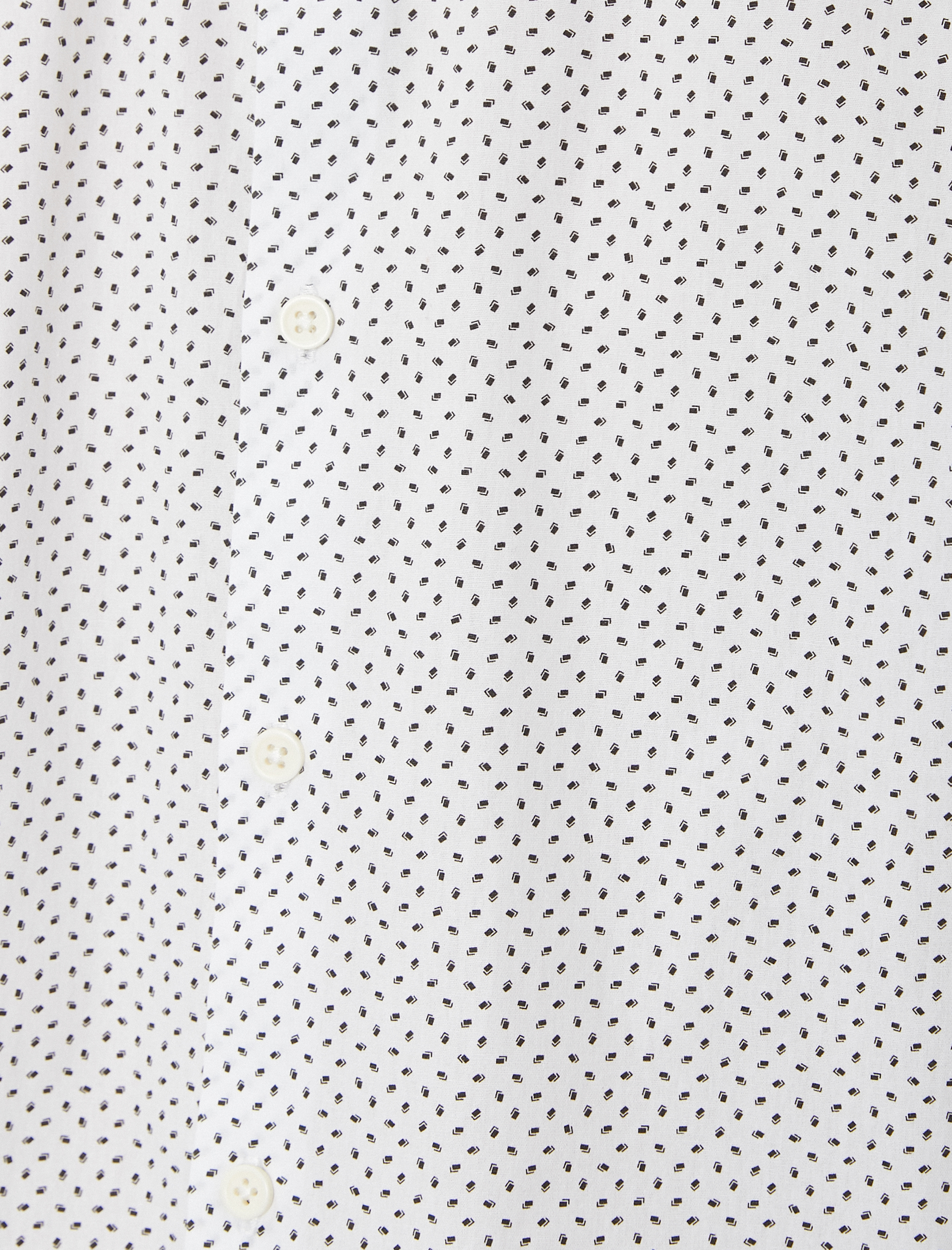   Slim Fit Gömlek Yarım İtalyan Yaka Düğmeli Pamuklu