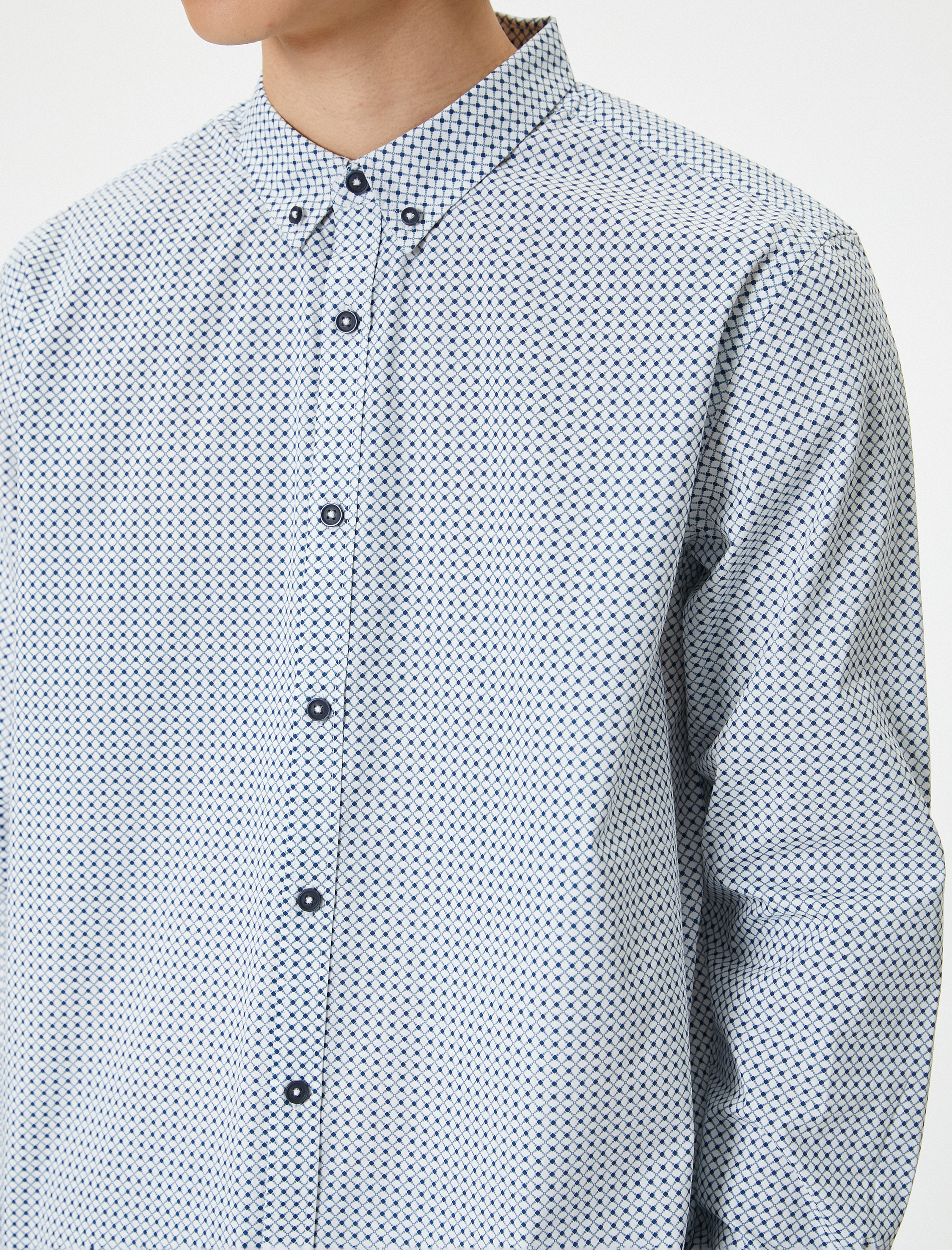   Basic Gömlek Klasik Yaka Düğmeli Uzun Kollu  Regular Fit