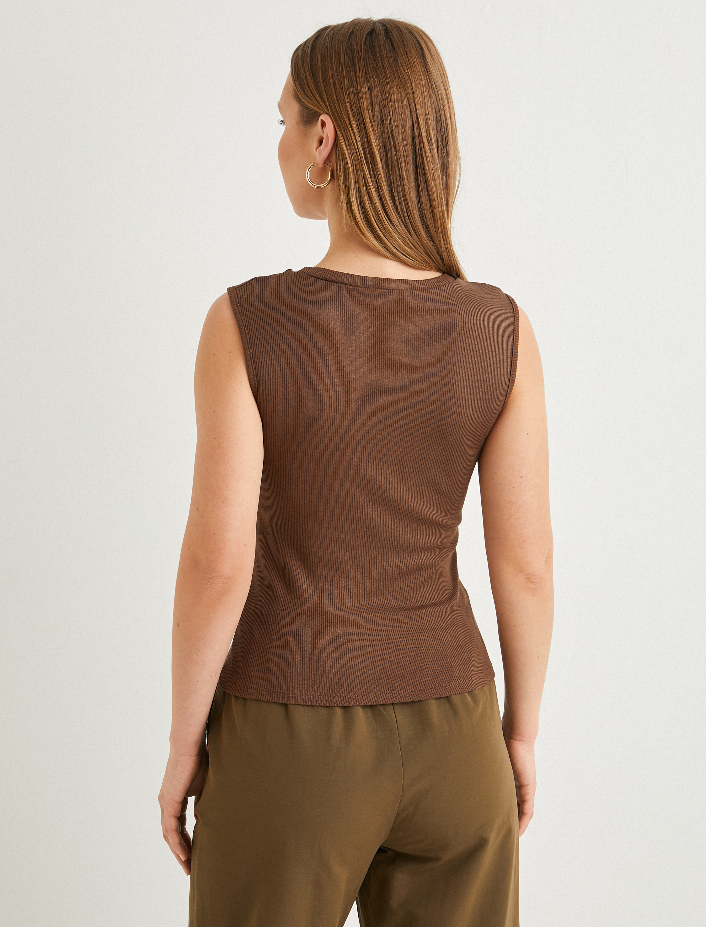   Crop Fitilli Atlet Halter Yaka