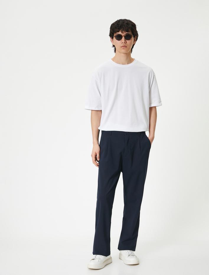  Basic Oversize Tişört Bisiklet Yaka Kısa Kollu