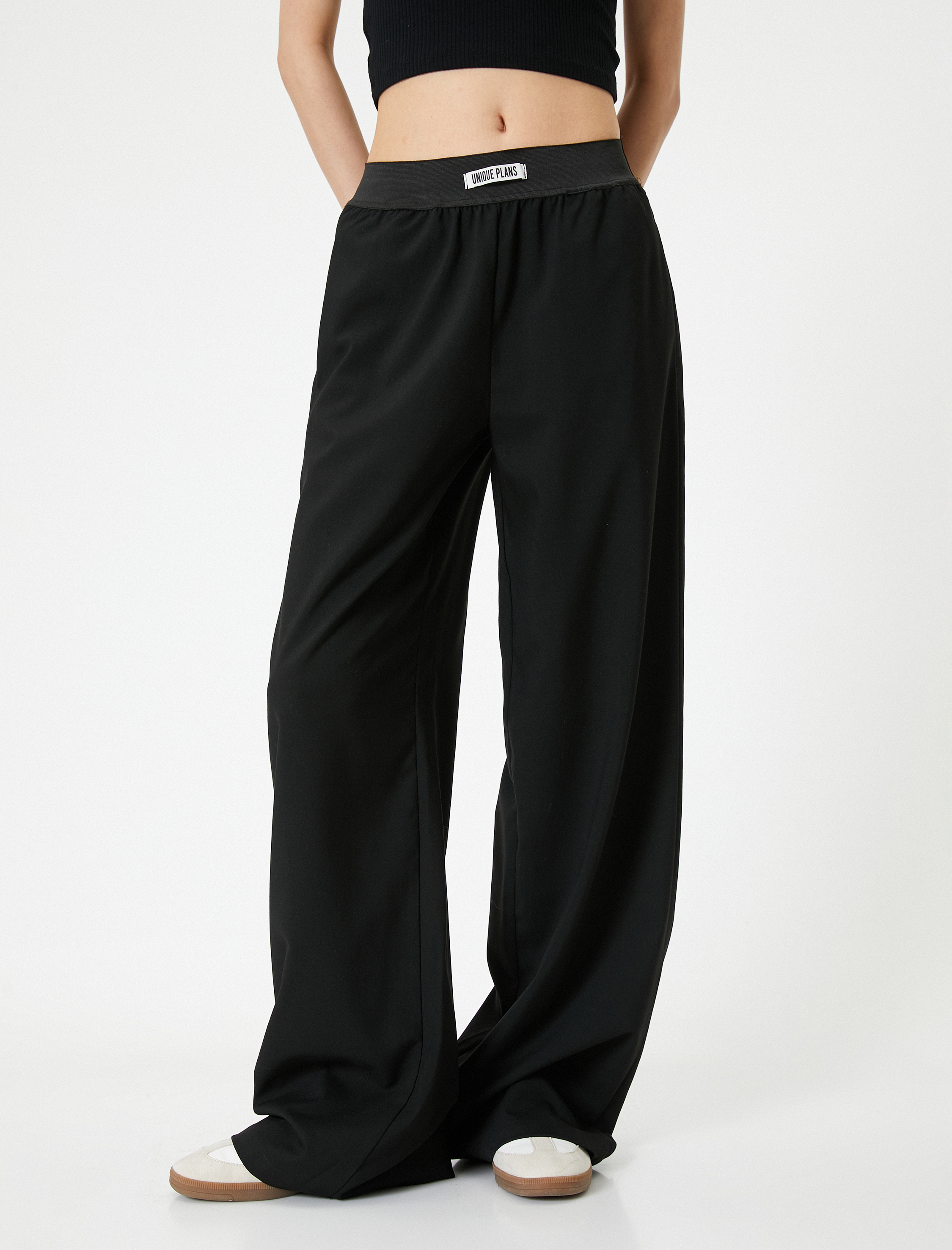   Bol Paça Pantolon Beli Lastikli Cepli