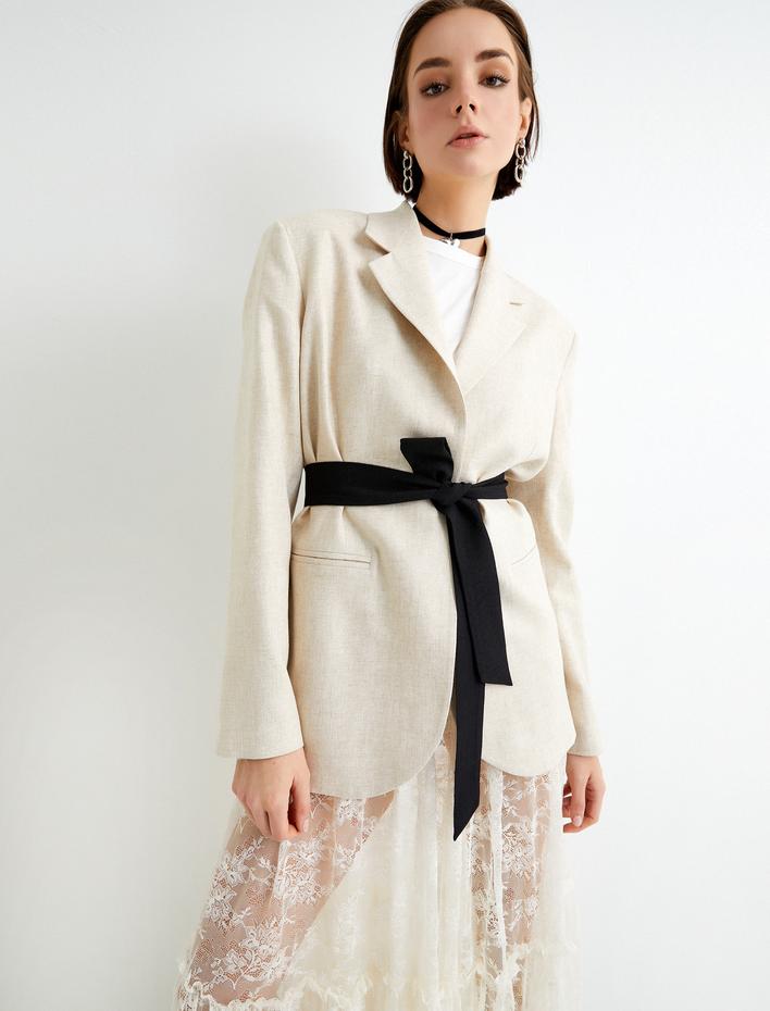  Blazer Ceket Fleto Cepli