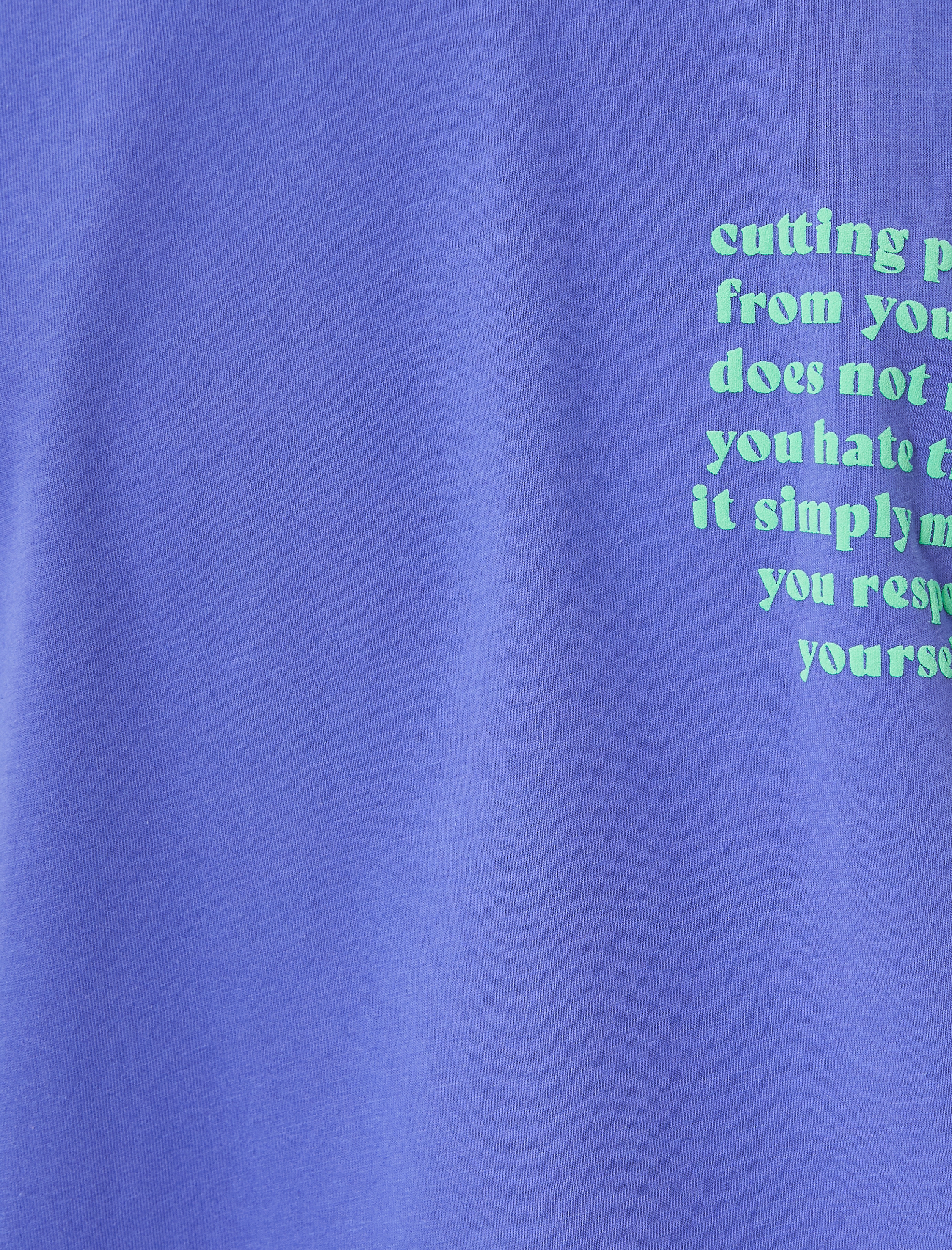   Slogan Baskılı Tişört Slim Fit Kısa Kollu Bisiklet Yaka