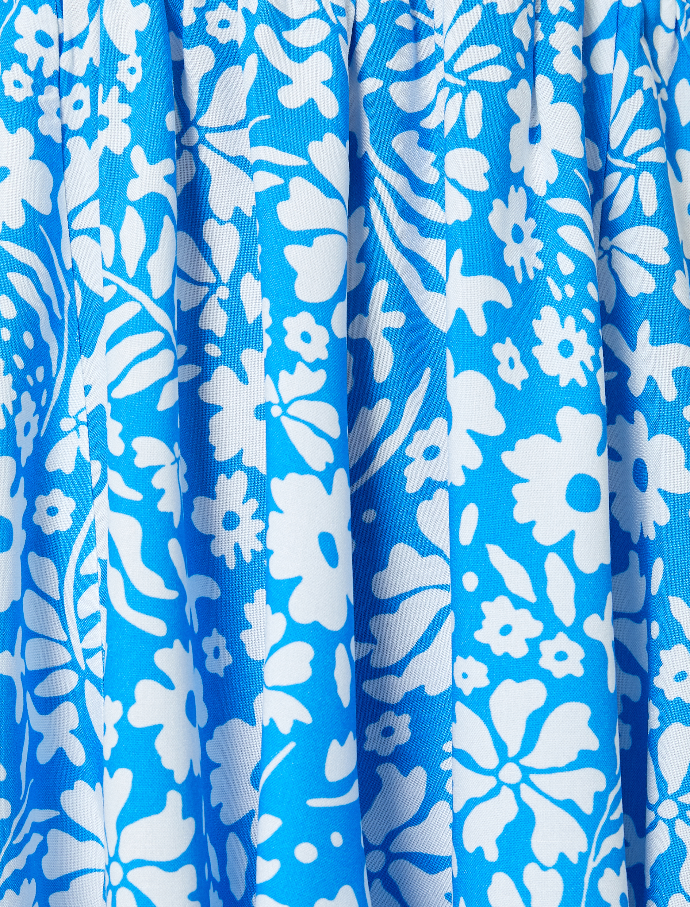   Mini Çiçekli Elbise Omzu Açık Gipeli Viskoz Kumaş