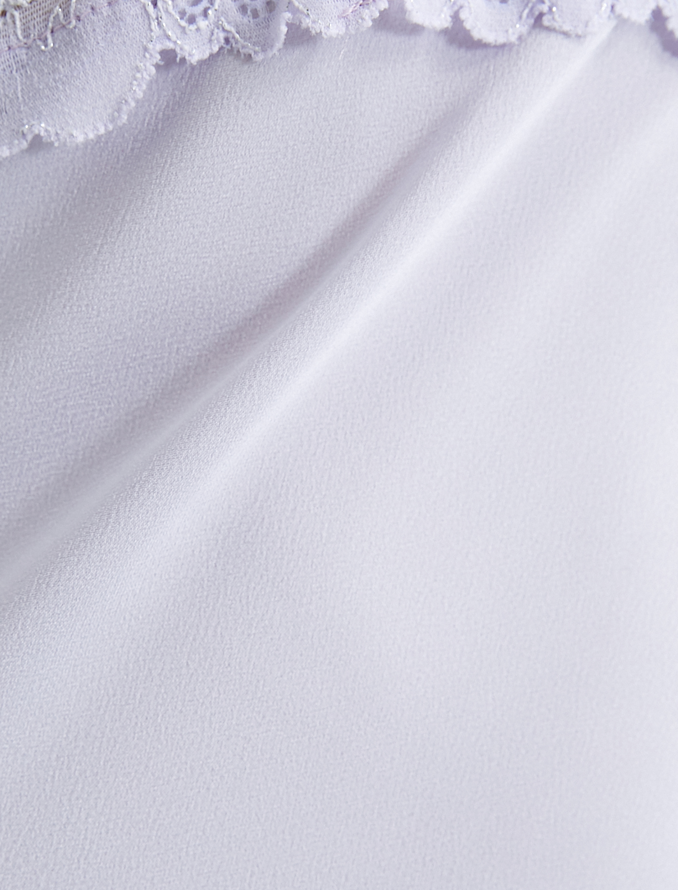   Saten Dantelli Gecelik Askılı V Yaka