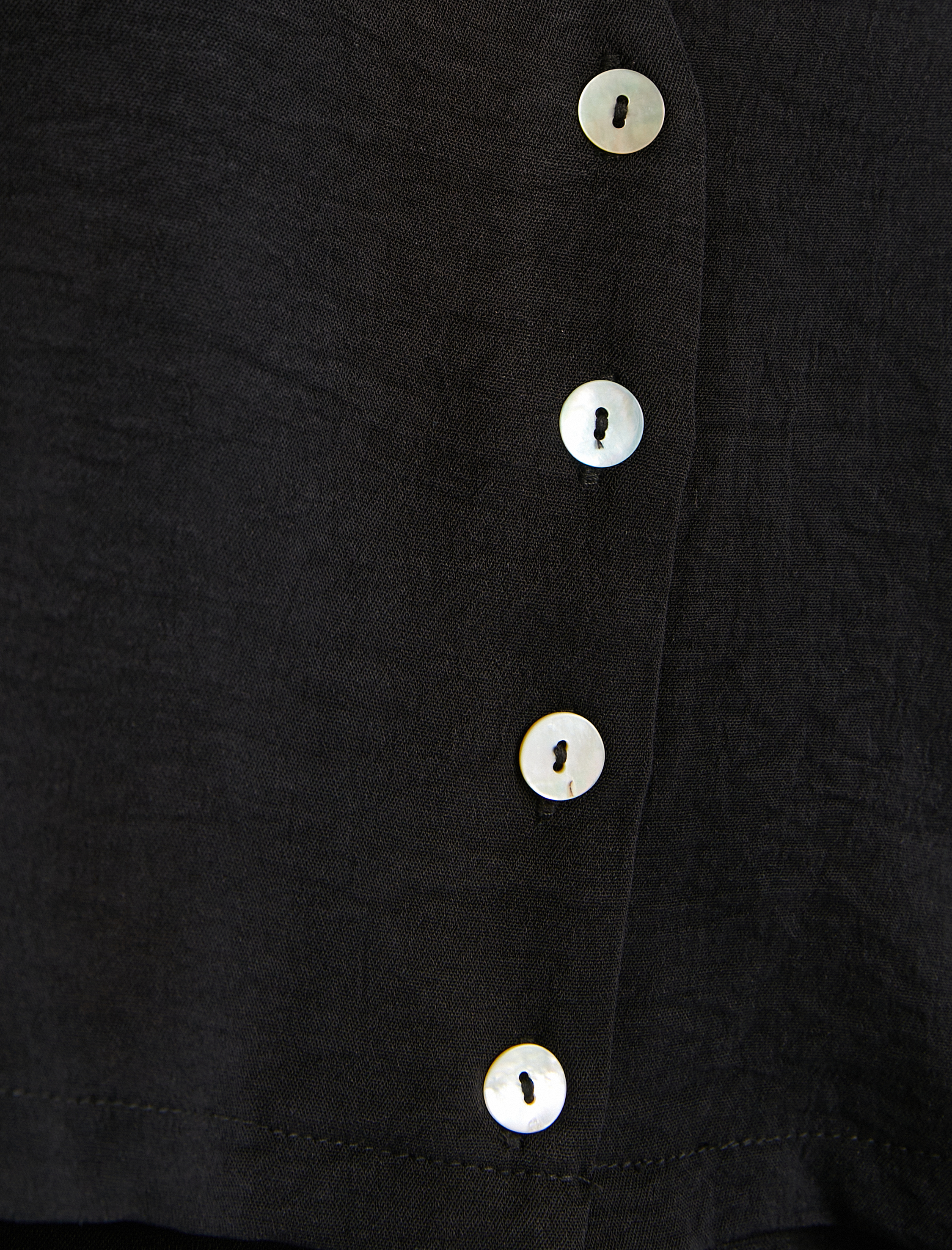 Crop Gömlek Kısa Kollu Düğmeli V Yaka