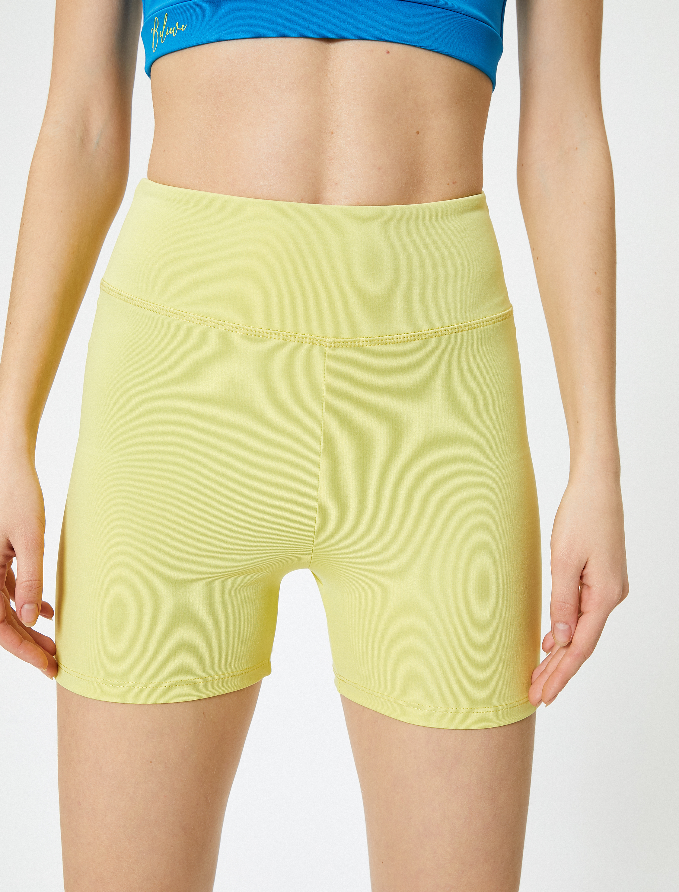   Spor Biker Tayt Standart Bel Slim Fit