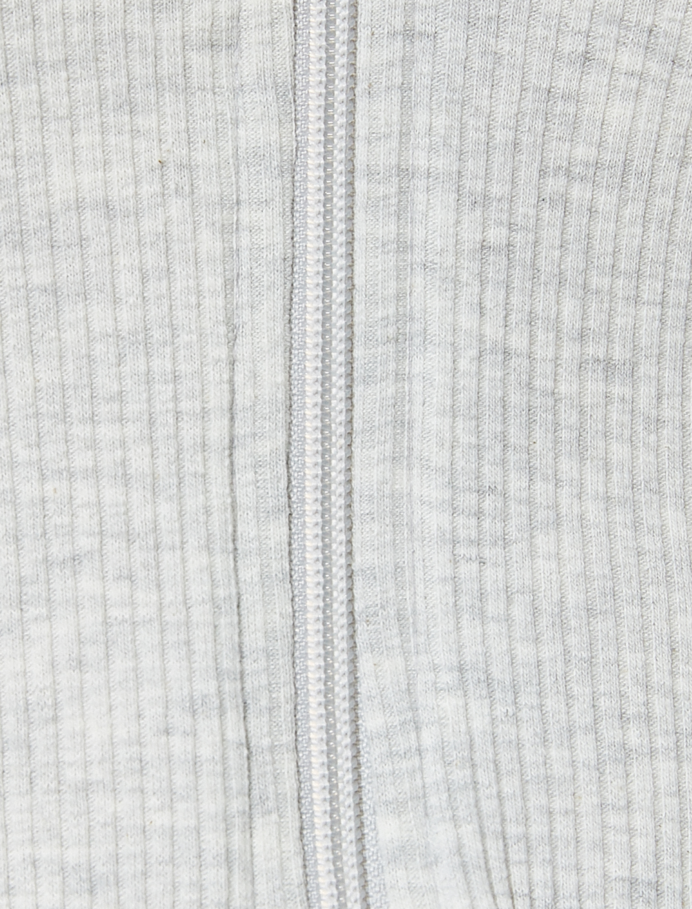 Fermuarlı Crop Tişört Uzun Kollu Slim Fit