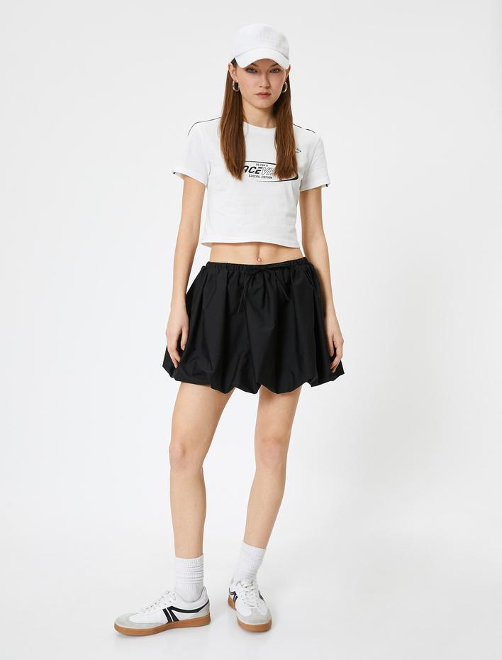  Kısa Tişört Baskılı Kısa Kollu Bisiklet Yaka