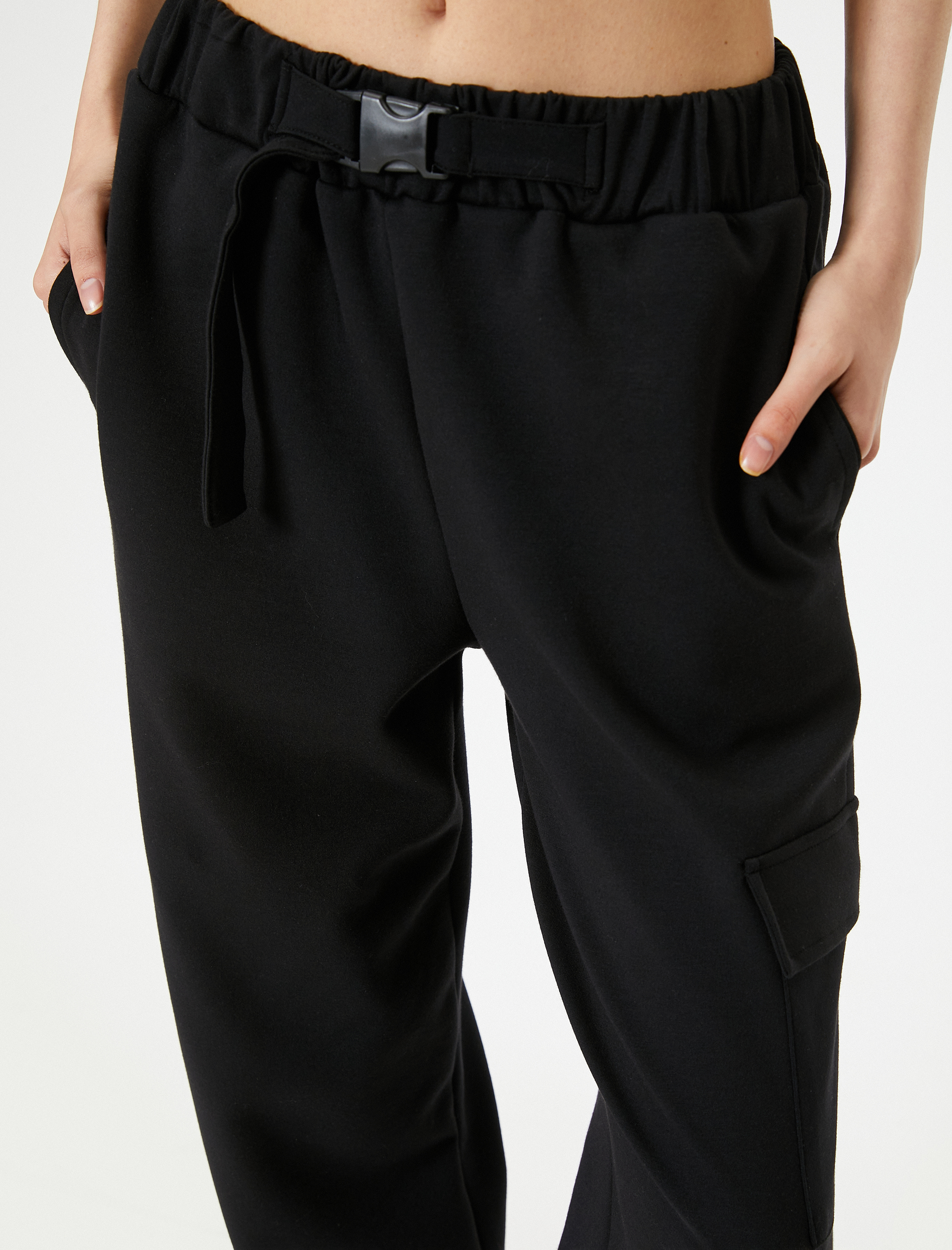   Kargo Jogger Eşofman Altı Cepli Kemer Detaylı