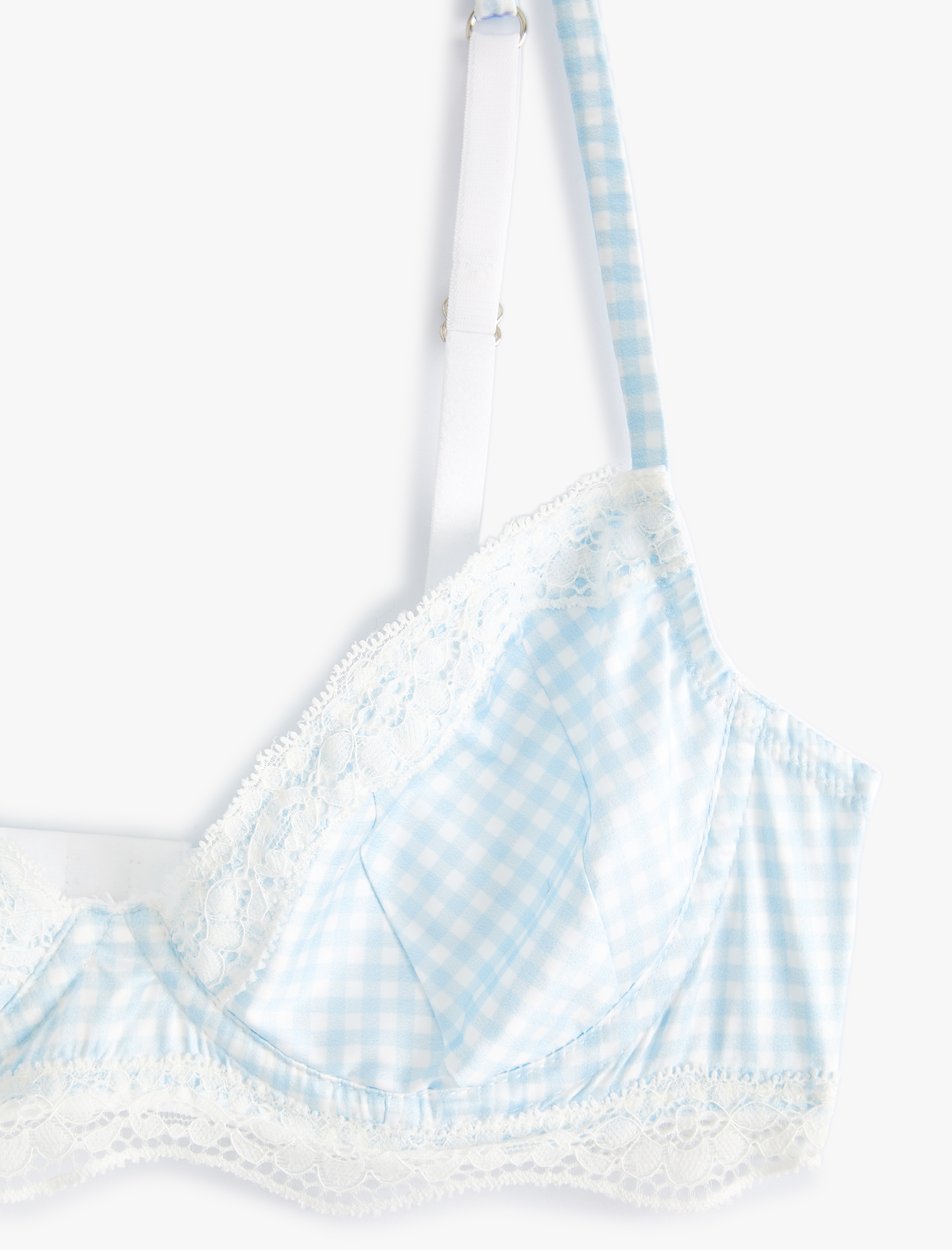 Dolgusuz Balenli Sütyen Dantelli Kaplı Çiçek Fiyonk Detaylı