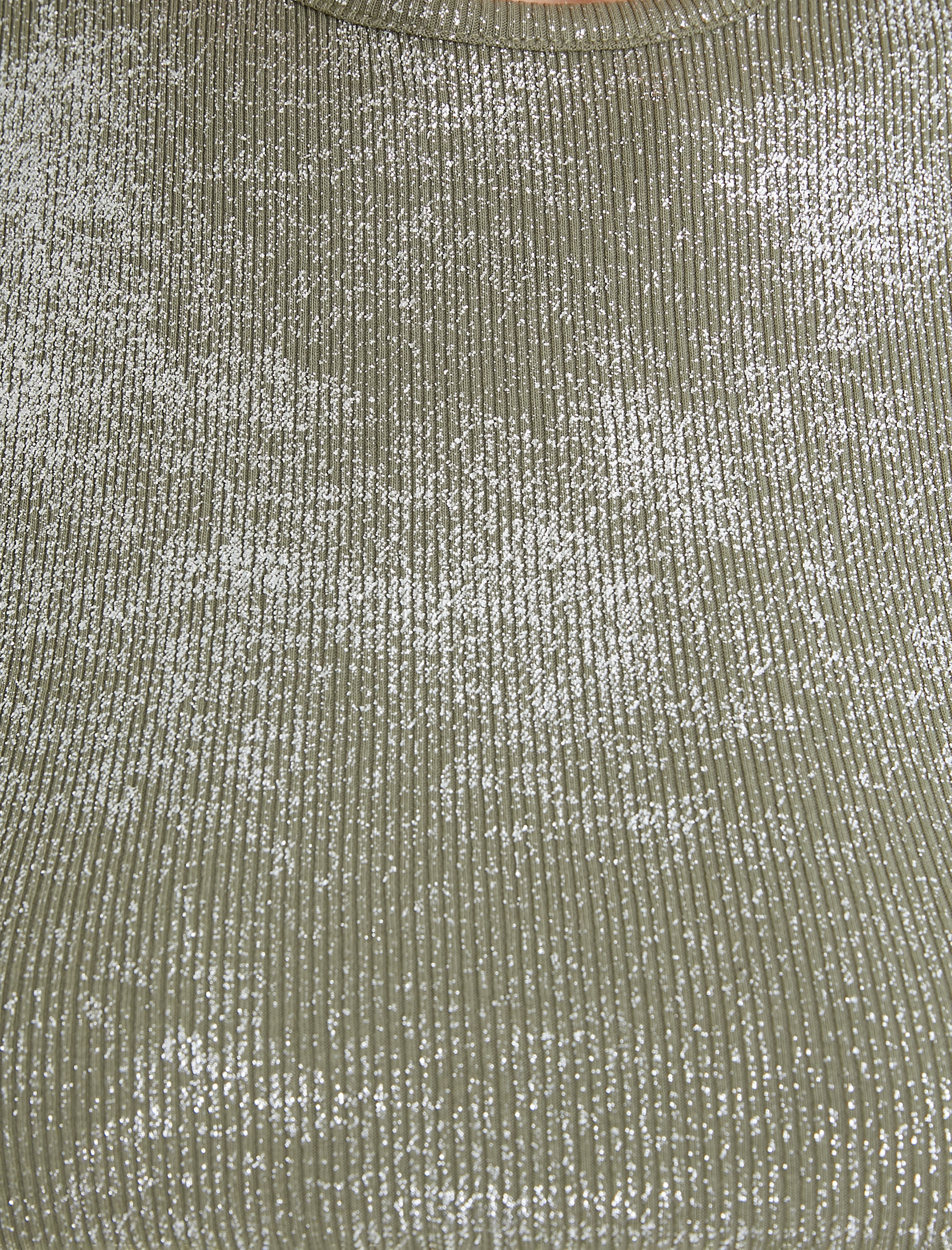   Crop Atlet Halter Yaka Metalik Sim Baskılı Fitilli