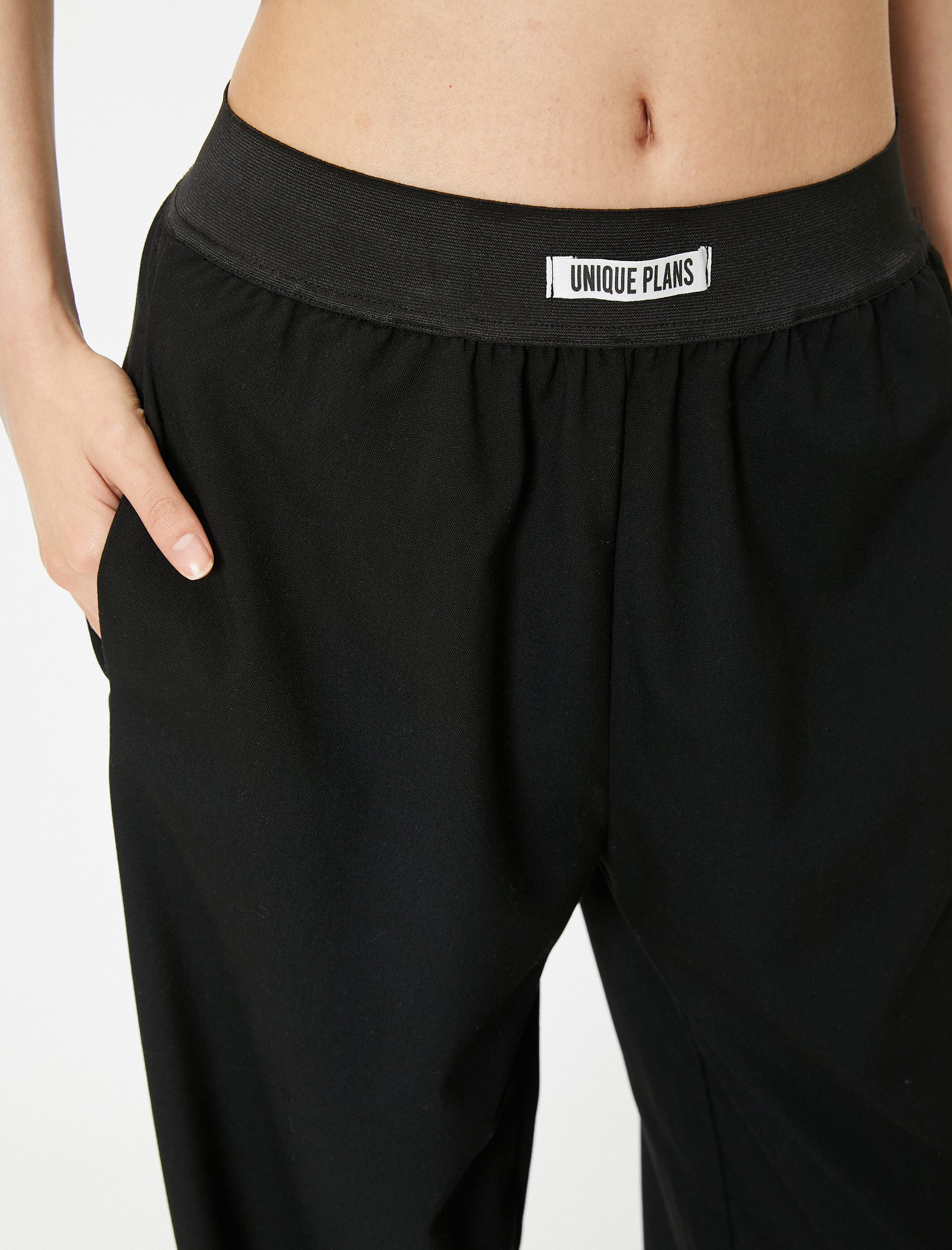   Bol Paça Pantolon Beli Lastikli Cepli